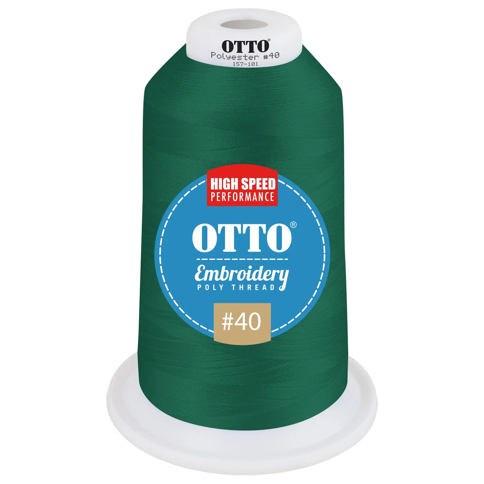 Otto 157-101 Embroidery Poly Thread #40 5,500 Yd. King Cone - 3343 - 7 3/8’’ - 5/8’’