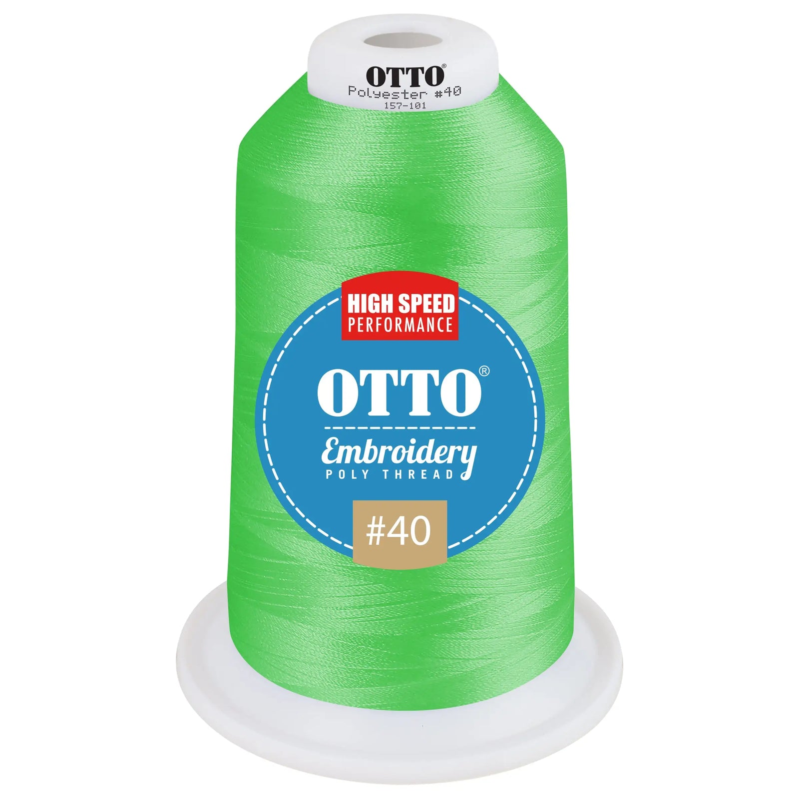 Otto 157-101 Embroidery Poly Thread #40 5,500 Yd. King Cone - 3361 - 7 3/8’’ - 5/8’’