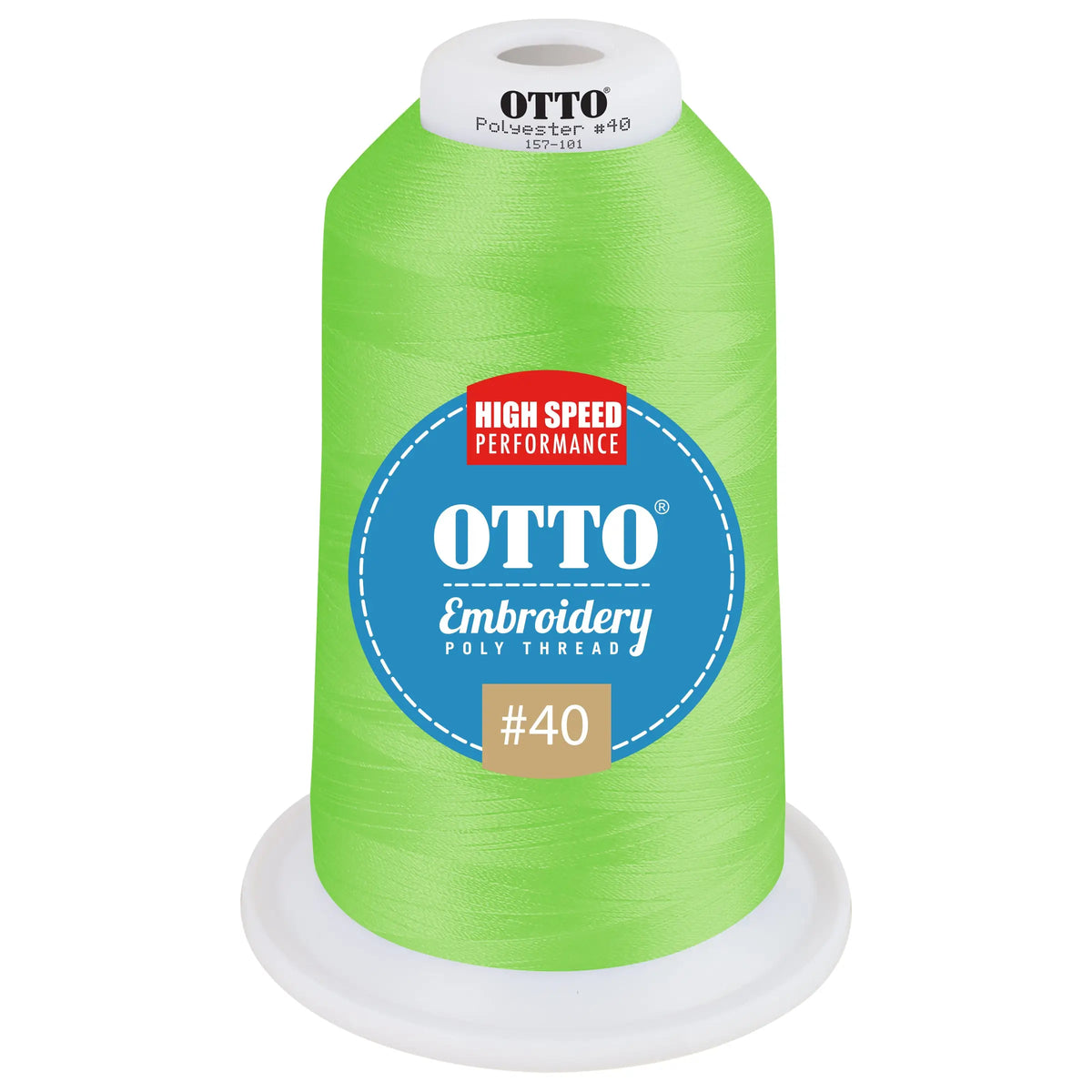 Otto 157-101 Embroidery Poly Thread #40 5,500 Yd. King Cone - 3376 - 7 3/8’’ - 5/8’’