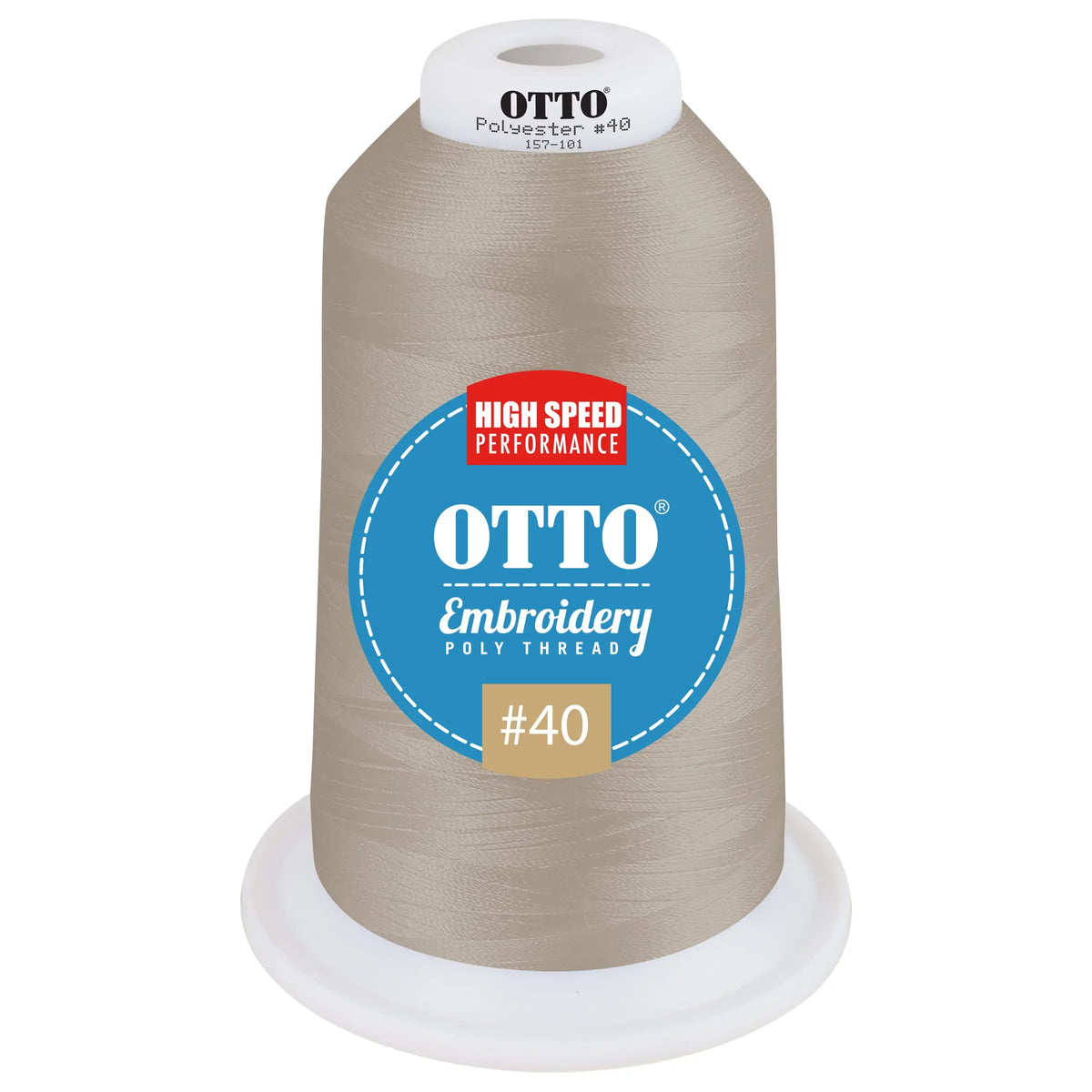 Otto 157-101 Embroidery Poly Thread #40 5,500 Yd. King Cone - 3403 - 7 3/8’’ - 5/8’’