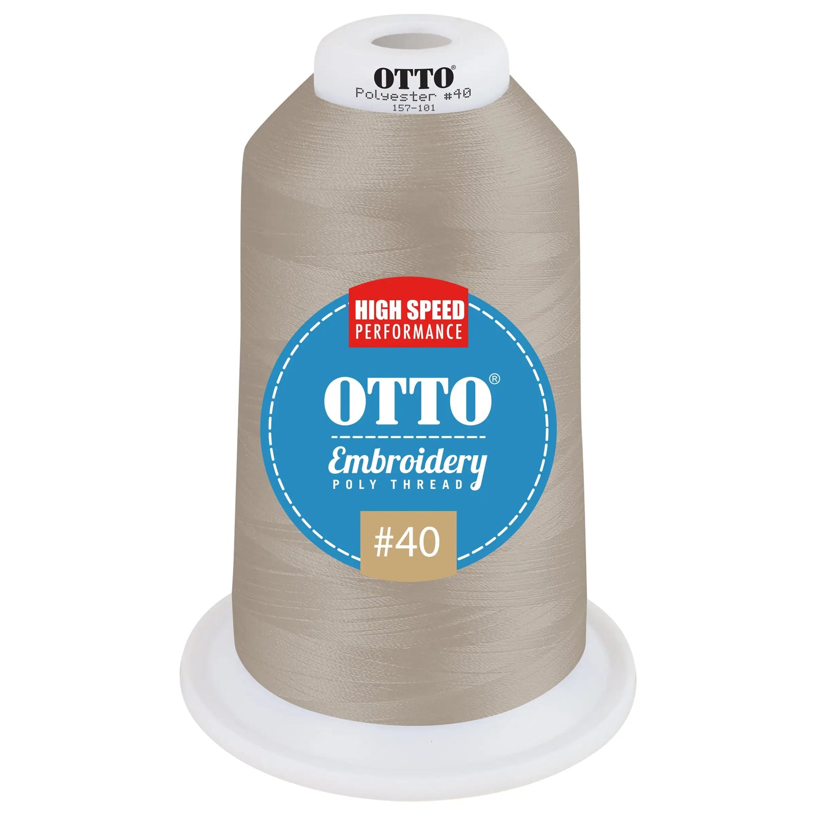 Otto 157-101 Embroidery Poly Thread #40 5,500 Yd. King Cone - 3403 - 7 3/8’’ - 5/8’’