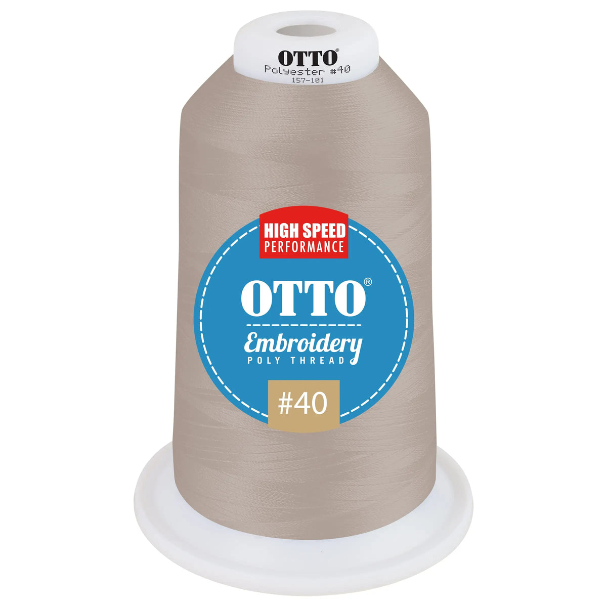 Otto 157-101 Embroidery Poly Thread #40 5,500 Yd. King Cone - 3408 - 7 3/8’’ - 5/8’’