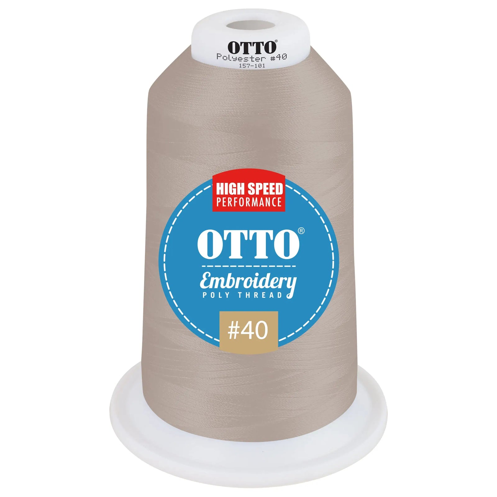 Otto 157-101 Embroidery Poly Thread #40 5,500 Yd. King Cone - 3408 - 7 3/8’’ - 5/8’’