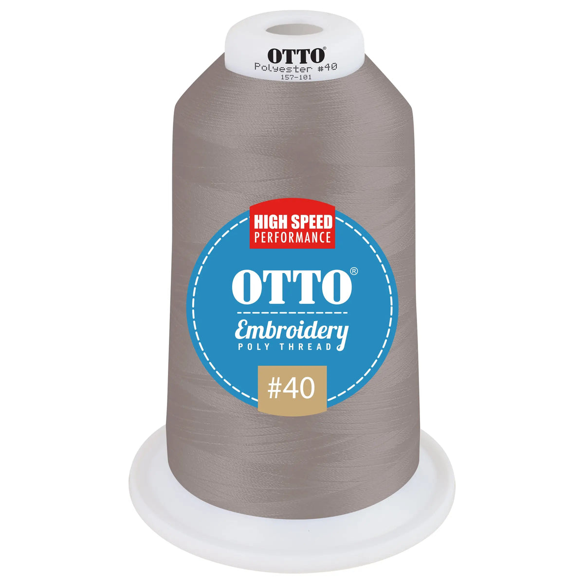 Otto 157-101 Embroidery Poly Thread #40 5,500 Yd. King Cone - 3409 - 7 3/8’’ - 5/8’’