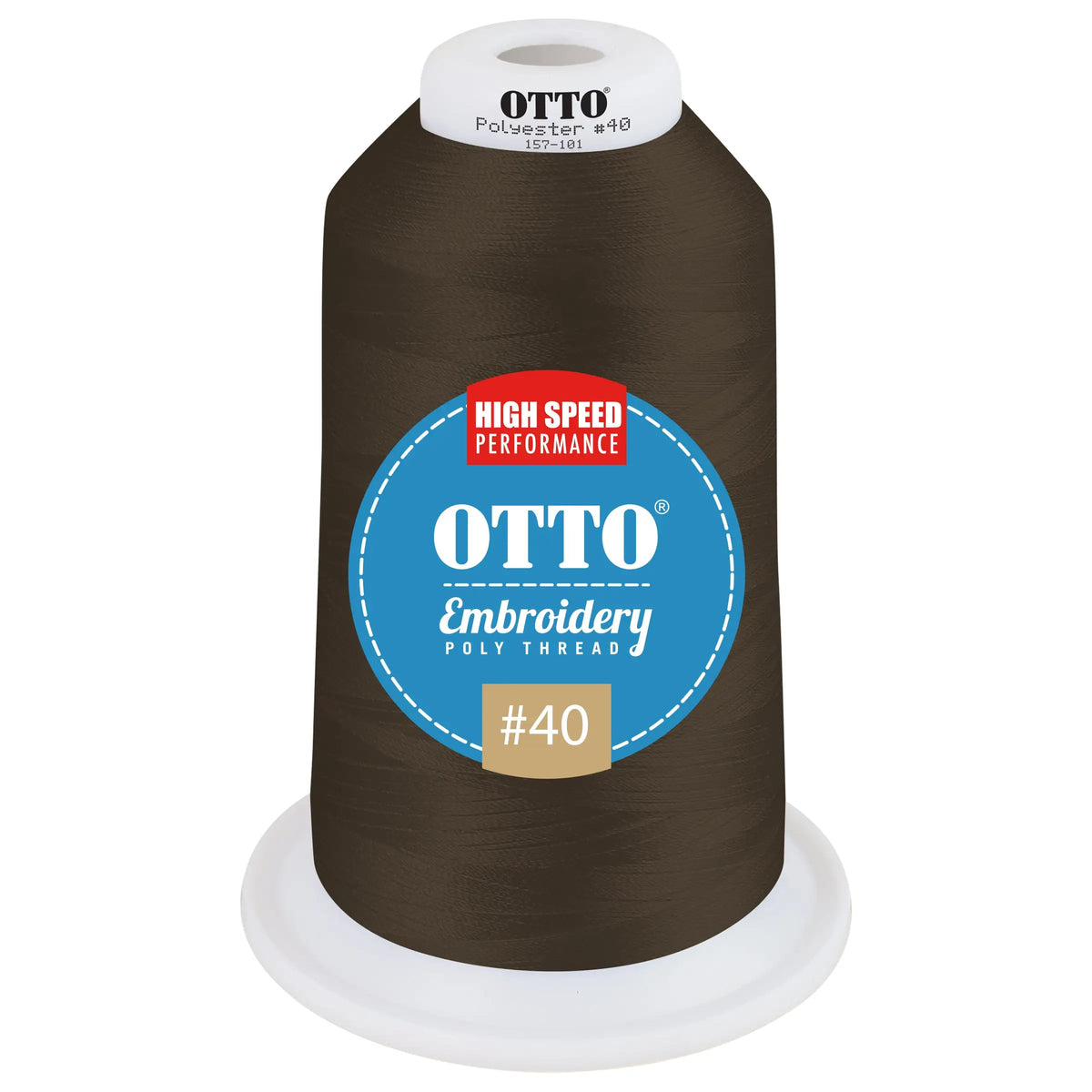 Otto 157-101 Embroidery Poly Thread #40 5,500 Yd. King Cone - 3412 - 7 3/8’’ - 5/8’’