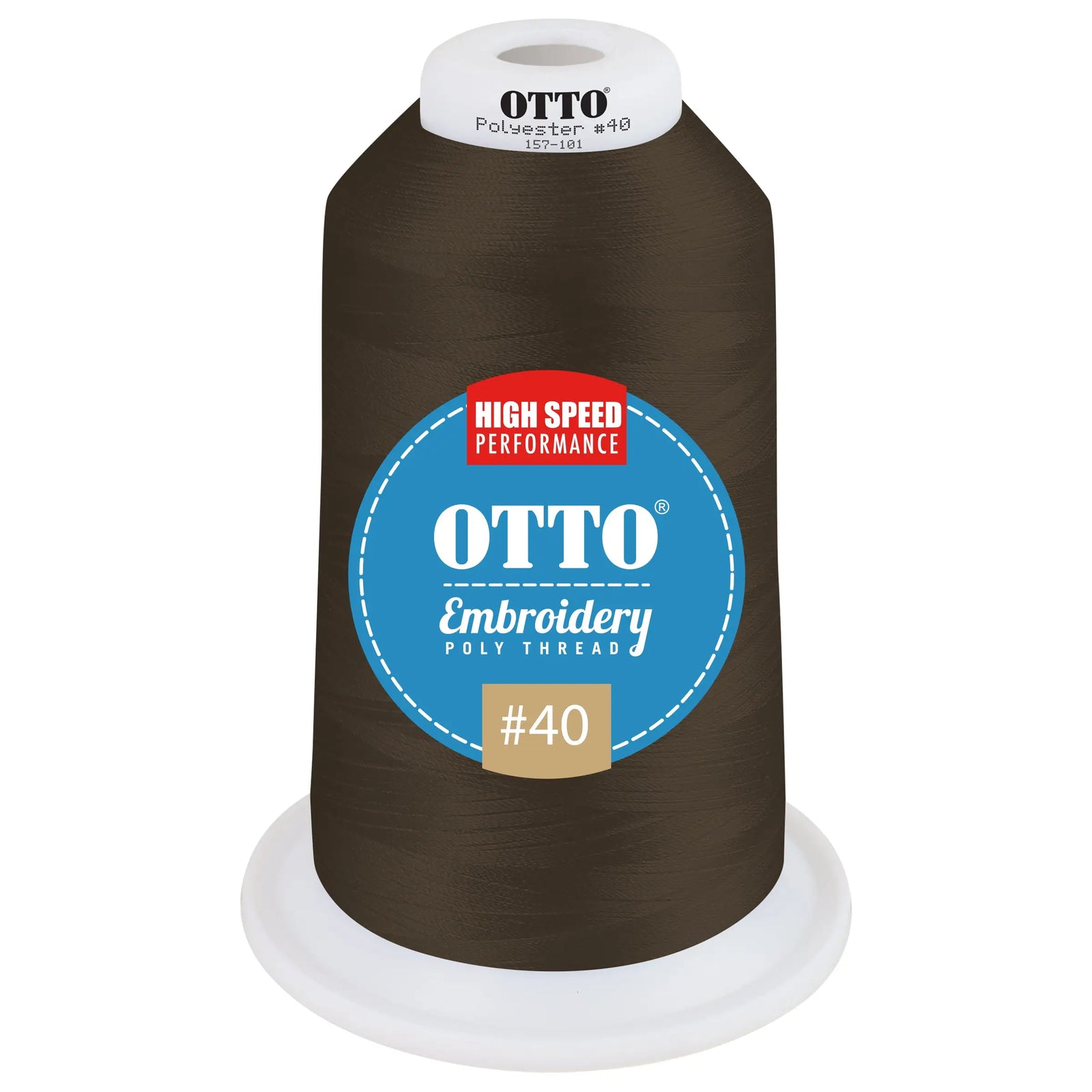 Otto 157-101 Embroidery Poly Thread #40 5,500 Yd. King Cone - 3412 - 7 3/8’’ - 5/8’’