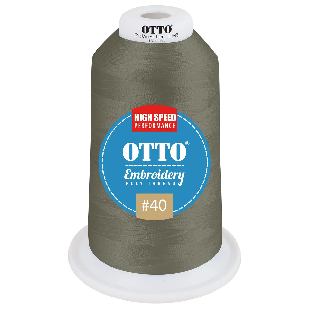 Otto 157-101 Embroidery Poly Thread #40 5,500 Yd. King Cone - 3417 - 7 3/8’’ - 5/8’’