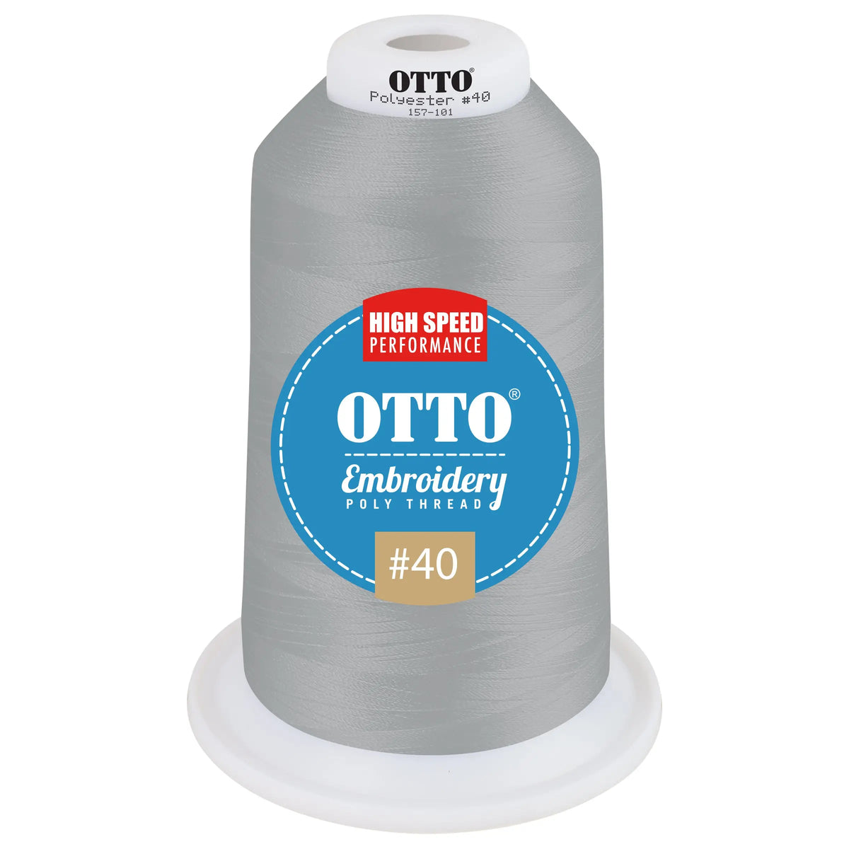 Otto 157-101 Embroidery Poly Thread #40 5,500 Yd. King Cone - 3422 - 7 3/8’’ - 5/8’’