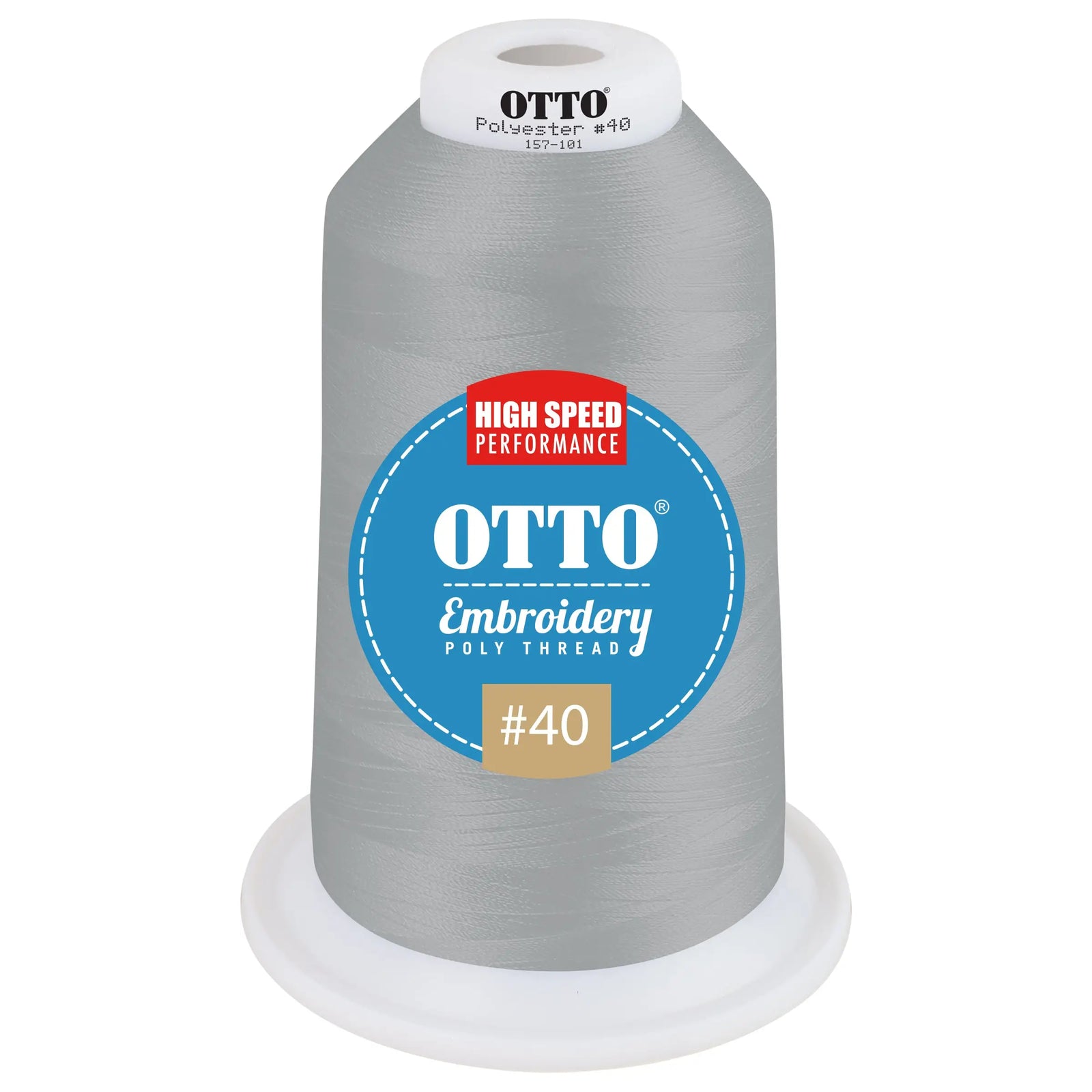 Otto 157-101 Embroidery Poly Thread #40 5,500 Yd. King Cone - 3422 - 7 3/8’’ - 5/8’’