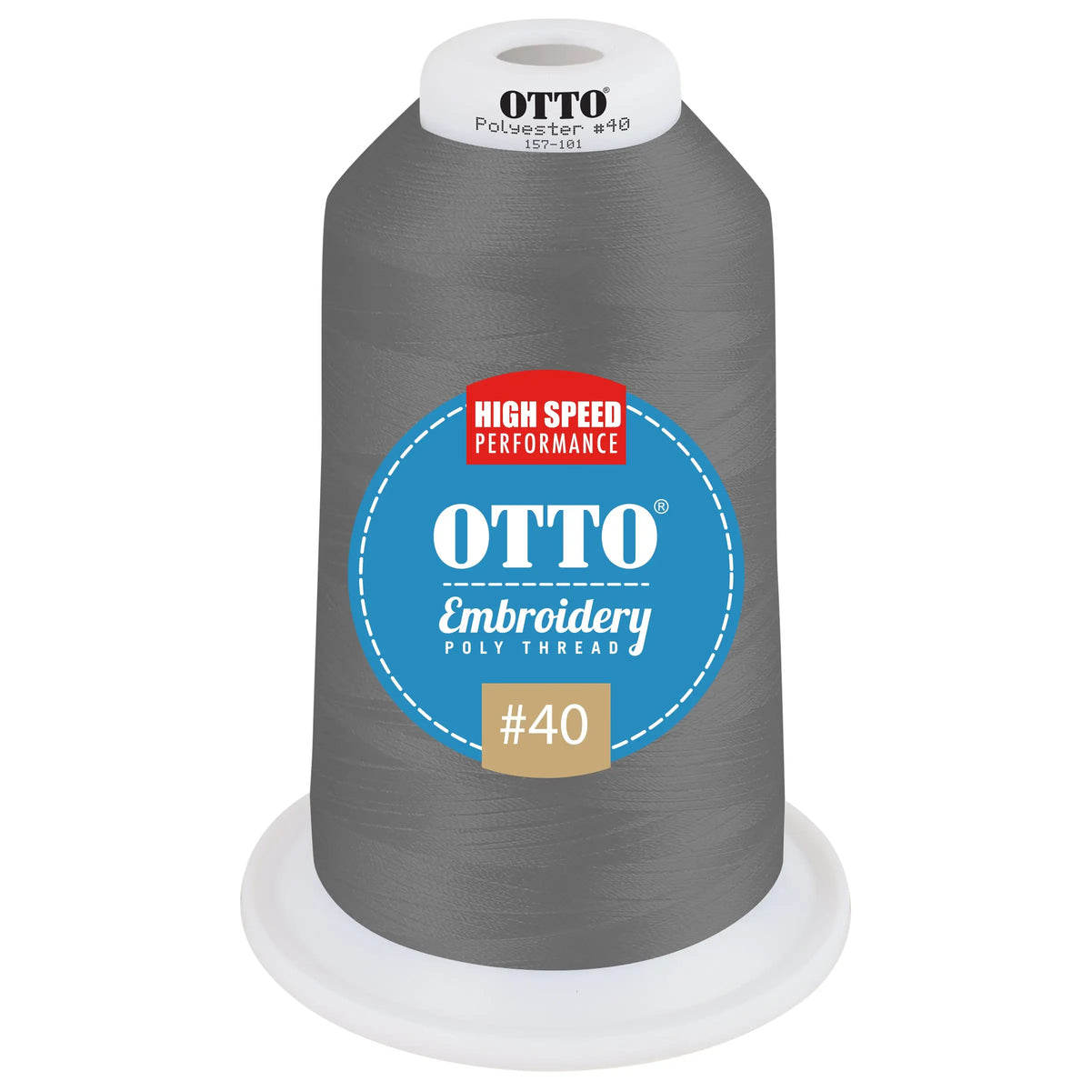 Otto 157-101 Embroidery Poly Thread #40 5,500 Yd. King Cone - 3424 - 7 3/8’’ - 5/8’’