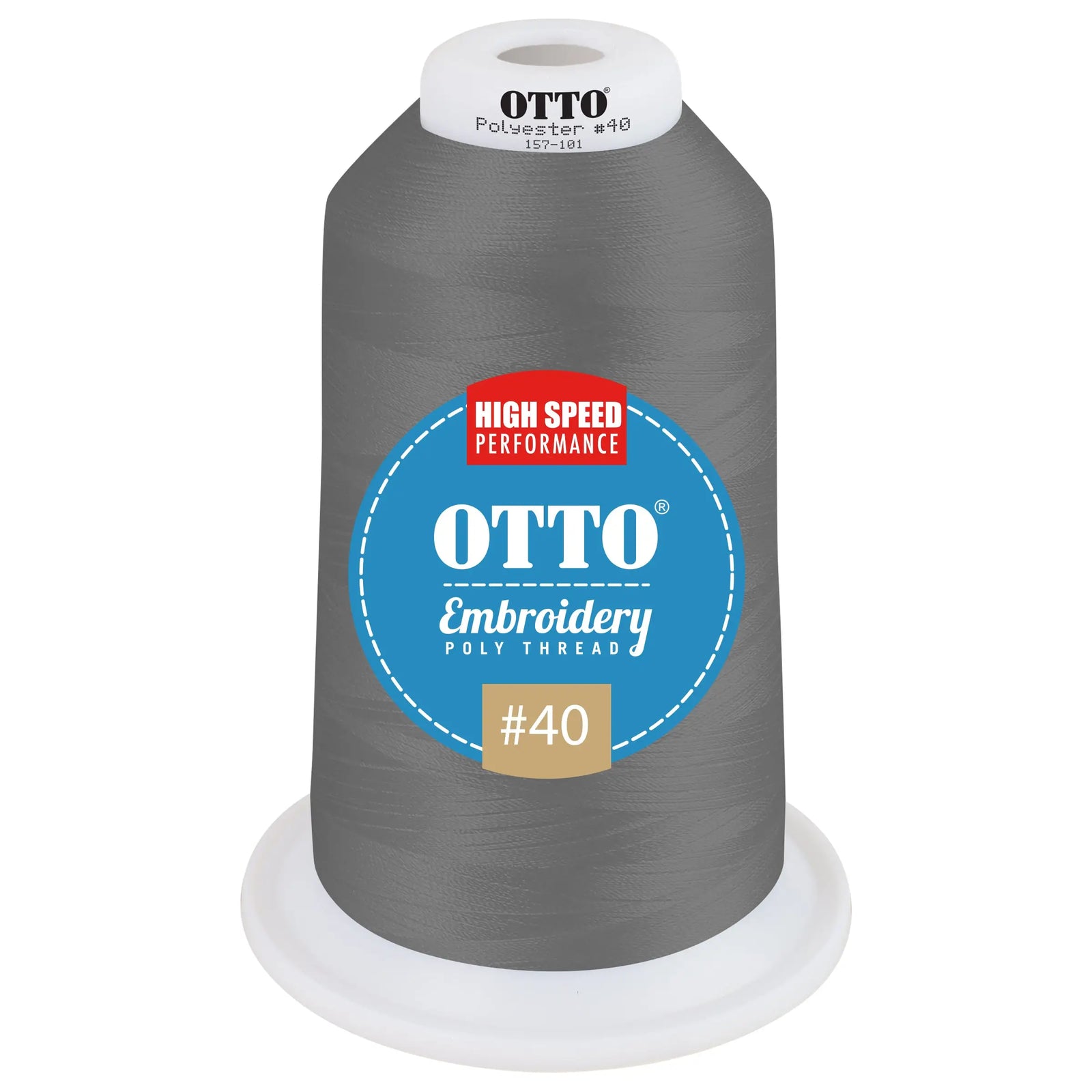 Otto 157-101 Embroidery Poly Thread #40 5,500 Yd. King Cone - 3424 - 7 3/8’’ - 5/8’’