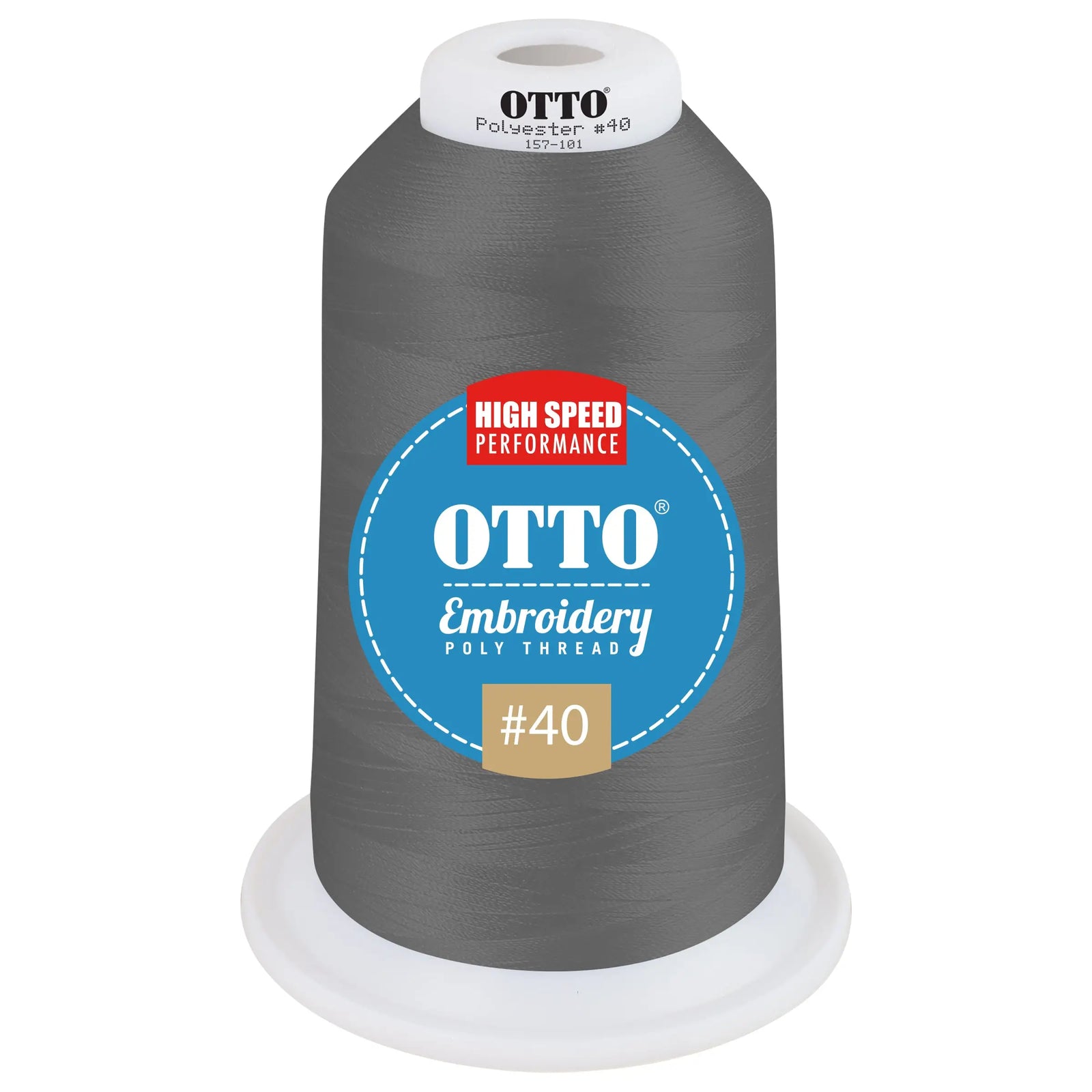 Otto 157-101 Embroidery Poly Thread #40 5,500 Yd. King Cone - 3425 - 7 3/8’’ - 5/8’’