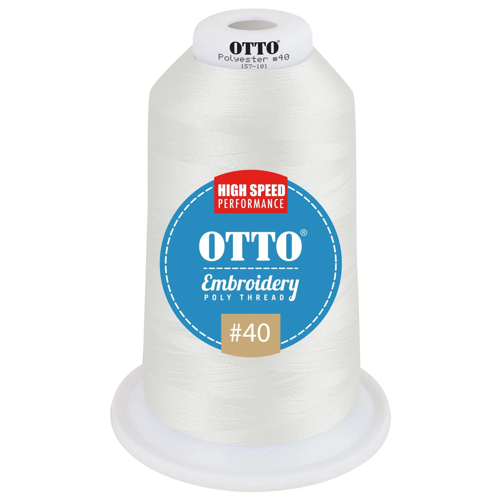 Otto 157-101 Embroidery Poly Thread #40 5,500 Yd. King Cone - 3427 - 7 3/8’’ - 5/8’’