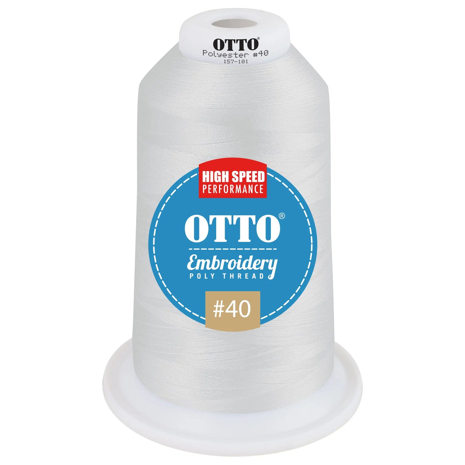 Otto 157-101 Embroidery Poly Thread #40 5,500 Yd. King Cone - 3428 - 7 3/8’’ - 5/8’’