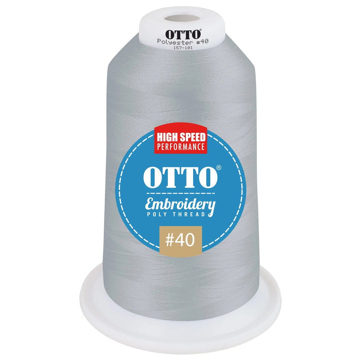Otto 157-101 Embroidery Poly Thread #40 5,500 Yd. King Cone - 3429 - 7 3/8’’ - 5/8’’