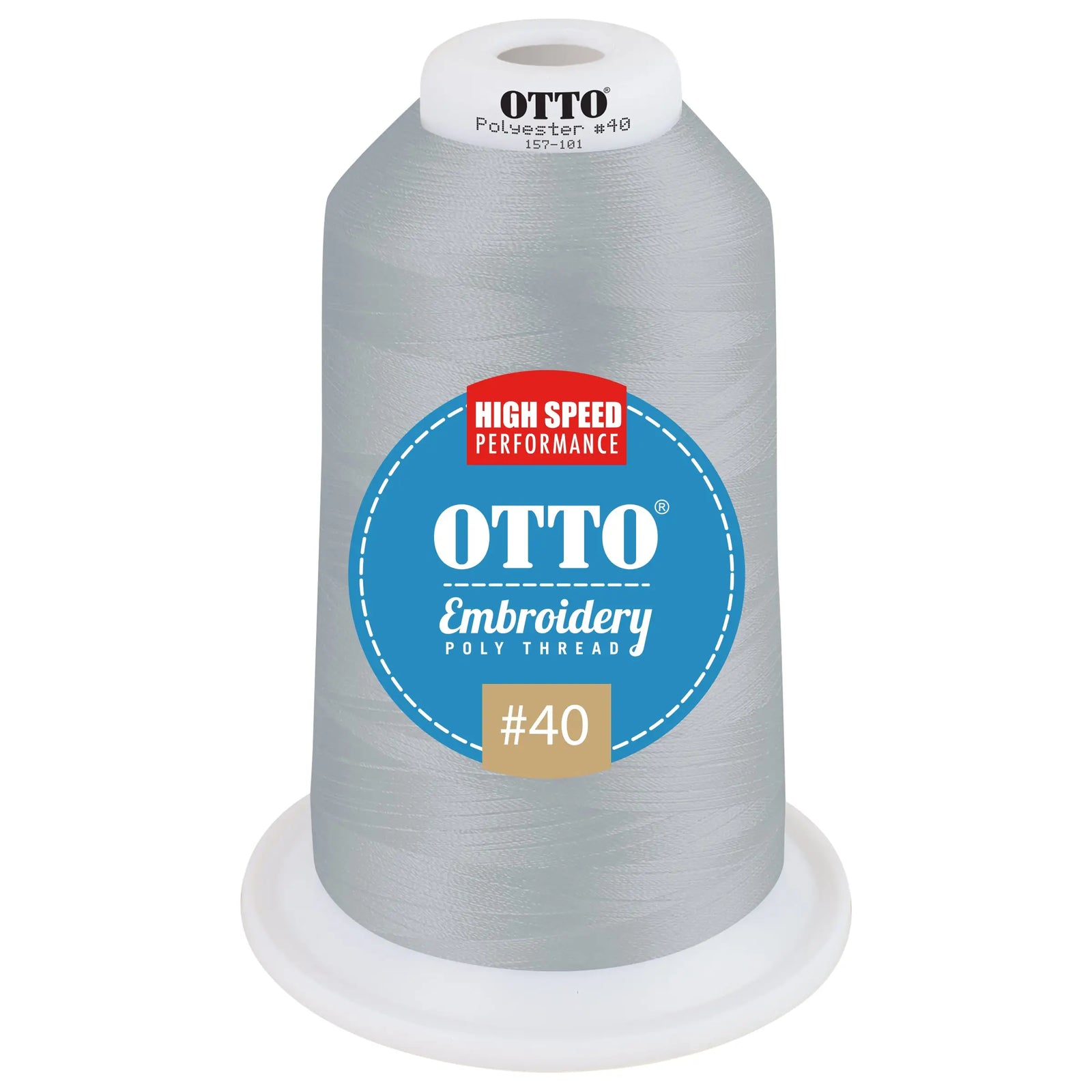 Otto 157-101 Embroidery Poly Thread #40 5,500 Yd. King Cone - 3429 - 7 3/8’’ - 5/8’’