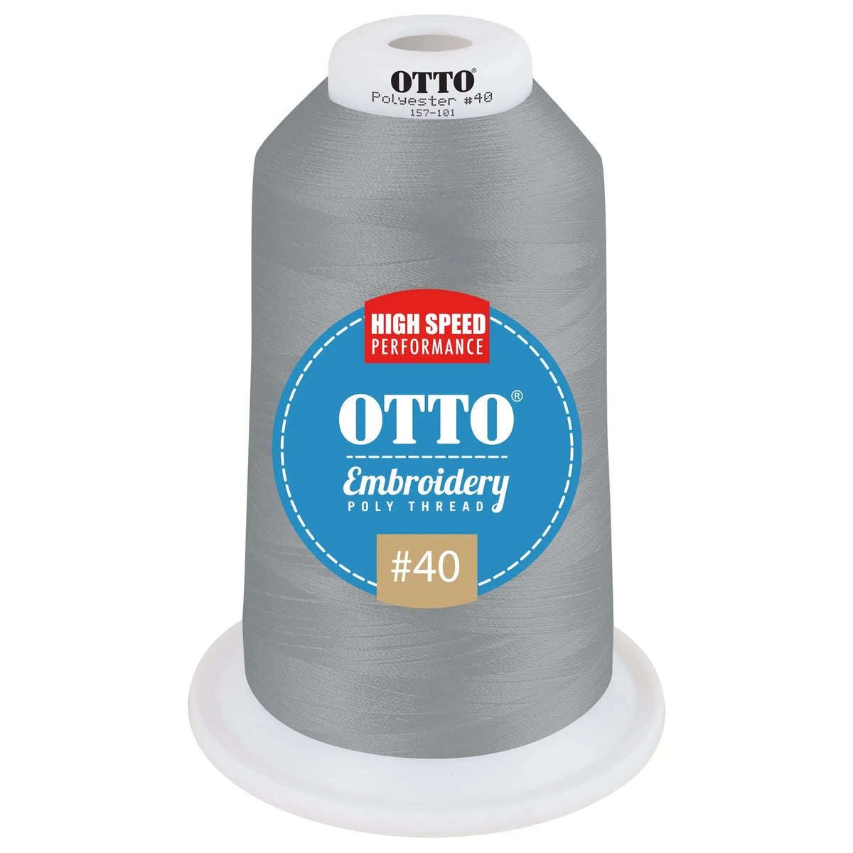 Otto 157-101 Embroidery Poly Thread #40 5,500 Yd. King Cone - 3430 - 7 3/8’’ - 5/8’’