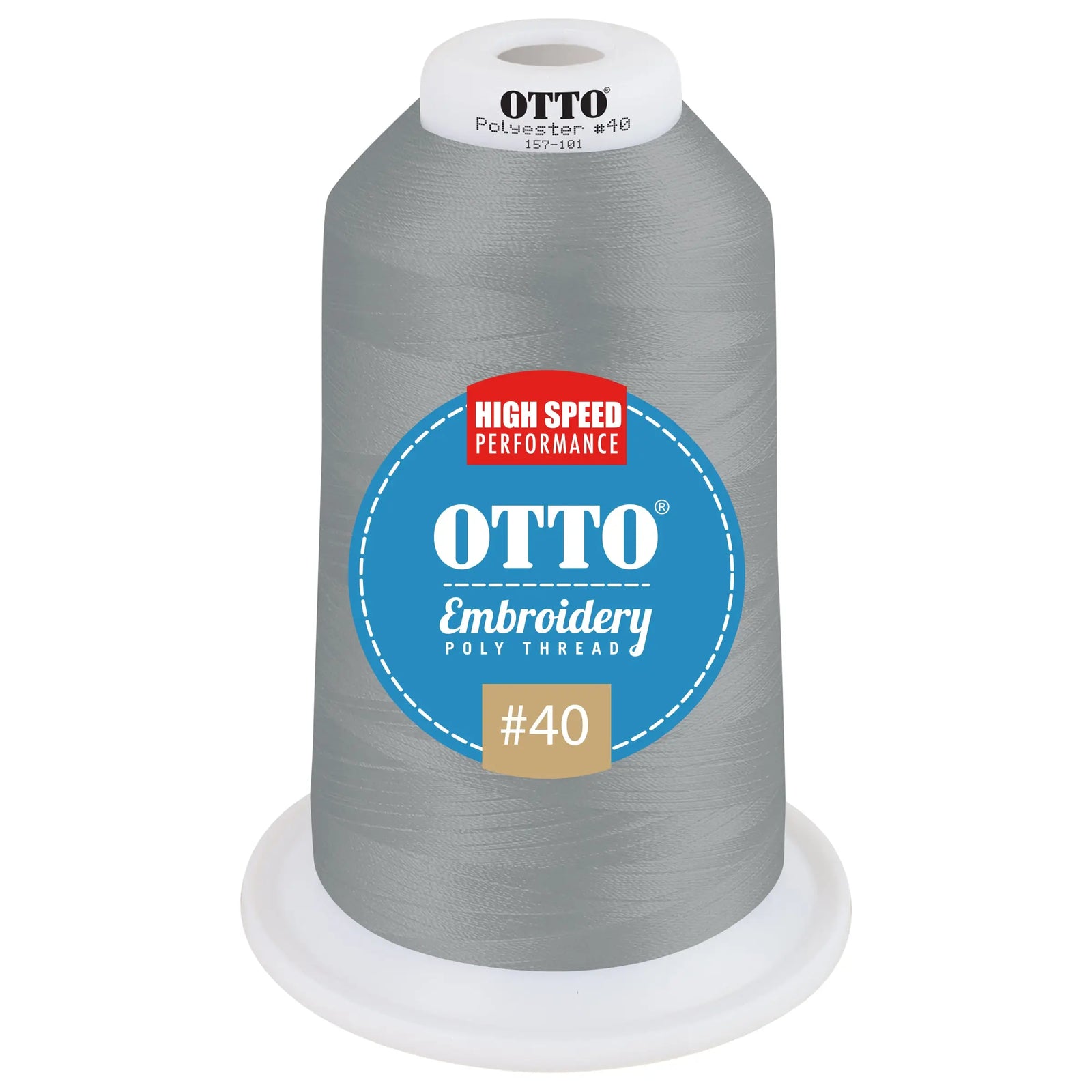 Otto 157-101 Embroidery Poly Thread #40 5,500 Yd. King Cone - 3430 - 7 3/8’’ - 5/8’’
