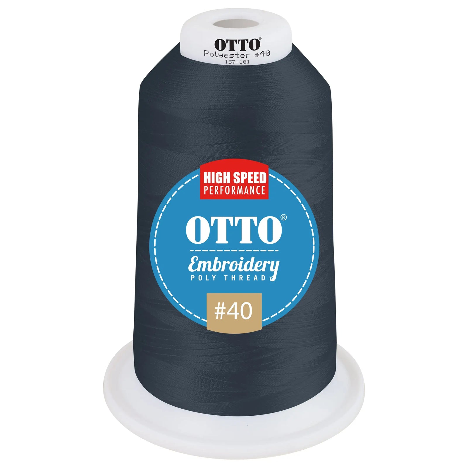 Otto 157-101 Embroidery Poly Thread #40 5,500 Yd. King Cone - 3432 - 7 3/8’’ - 5/8’’