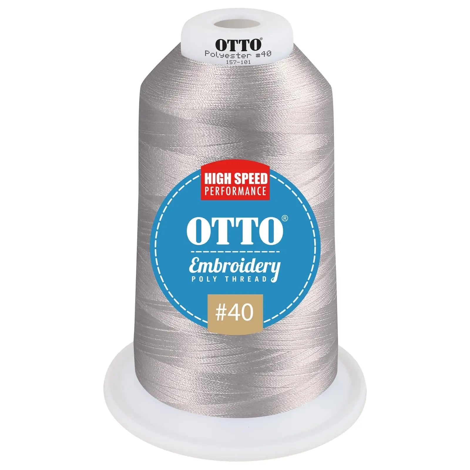 Otto 157-101 Embroidery Poly Thread #40 5,500 Yd. King Cone - 3435 - 7 3/8’’ - 5/8’’