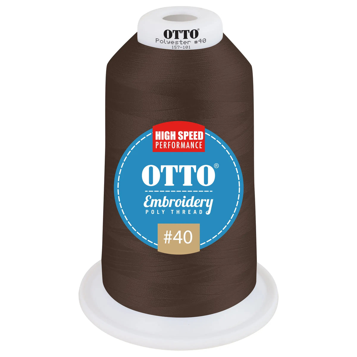Otto 157-101 Embroidery Poly Thread #40 5,500 Yd. King Cone - 3439 - 7 3/8’’ - 5/8’’