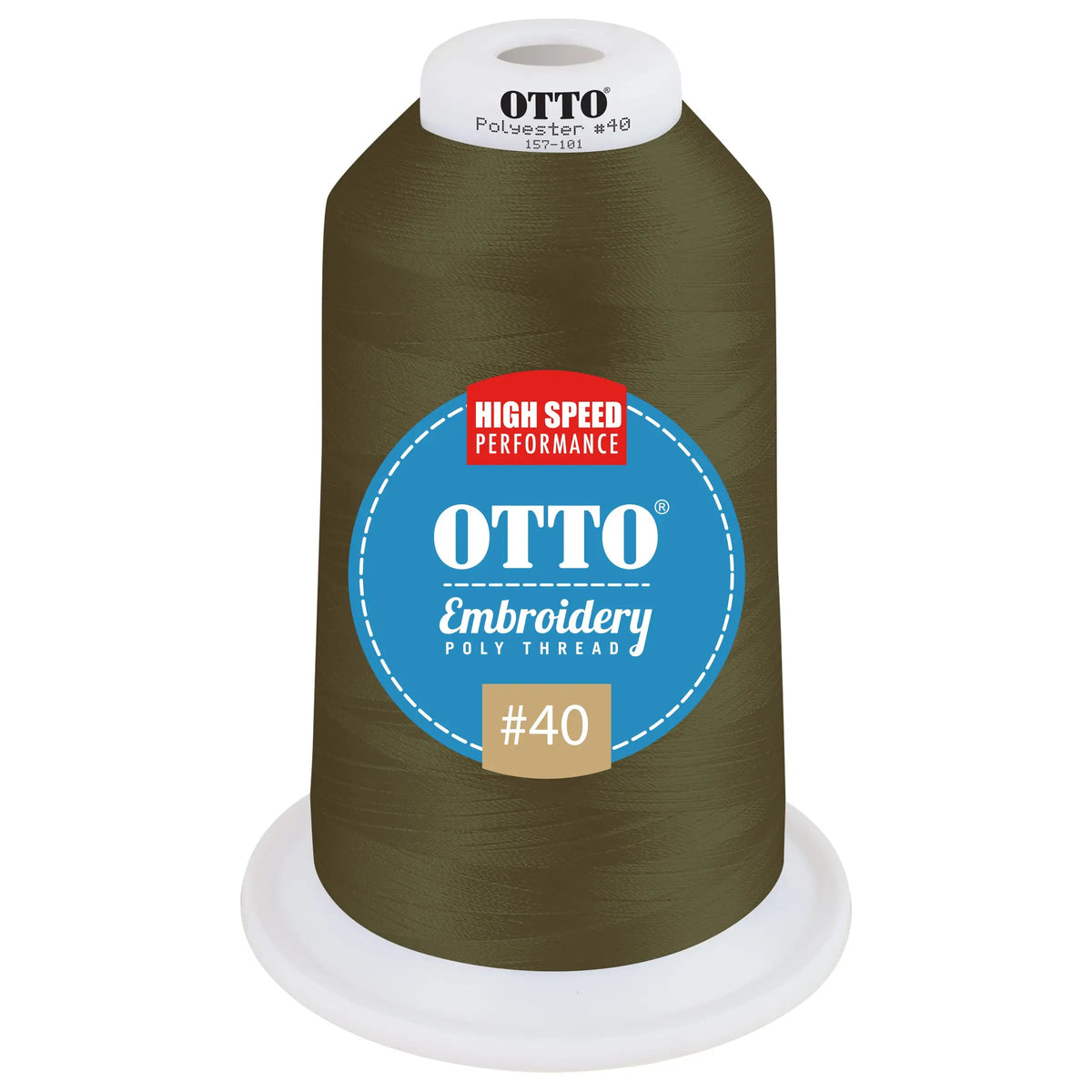Otto 157-101 Embroidery Poly Thread #40 5,500 Yd. King Cone - 3448 - 7 3/8’’ - 5/8’’