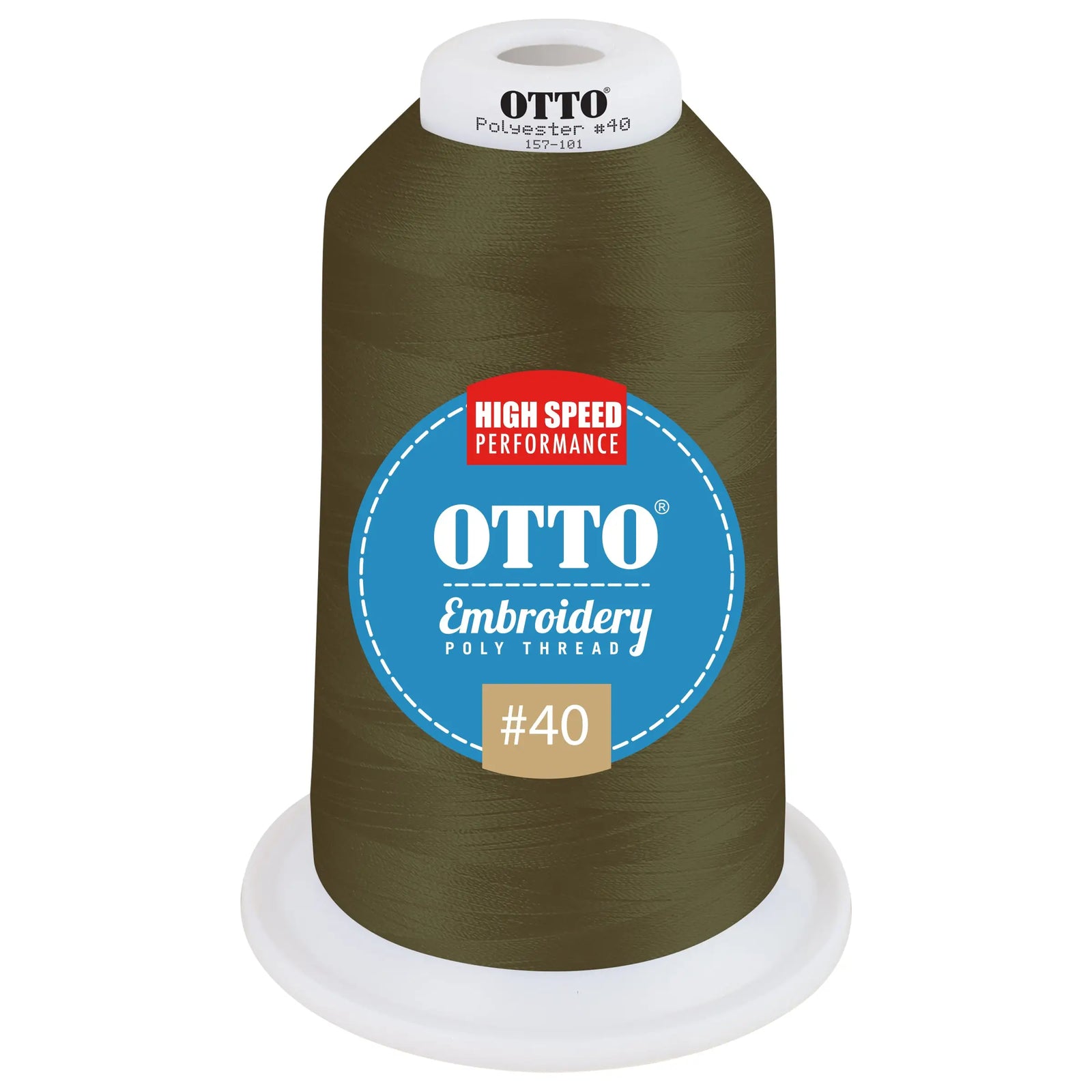 Otto 157-101 Embroidery Poly Thread #40 5,500 Yd. King Cone - 3448 - 7 3/8’’ - 5/8’’