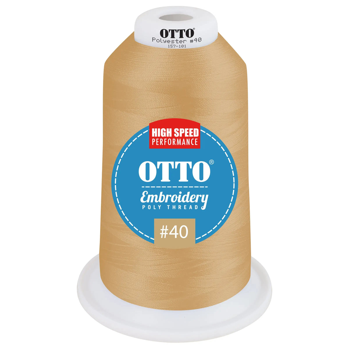Otto 157-101 Embroidery Poly Thread #40 5,500 Yd. King Cone - 3465 - 7 3/8’’ - 5/8’’