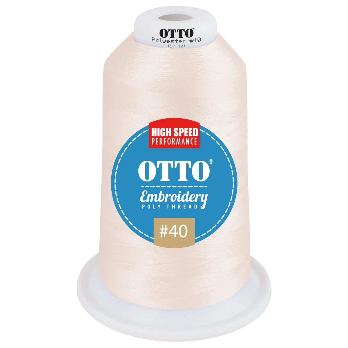 Otto 157-101 Embroidery Poly Thread #40 5,500 Yd. King Cone - 3482 - 7 3/8’’ - 5/8’’