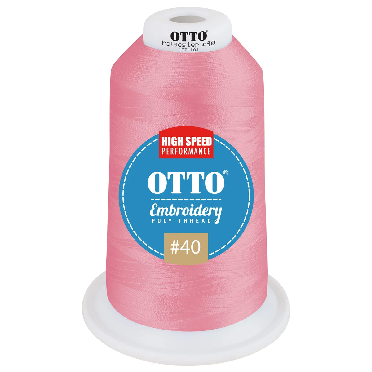 Otto 157-101 Embroidery Poly Thread #40 5,500 Yd. King Cone - 3493 - 7 3/8’’ - 5/8’’
