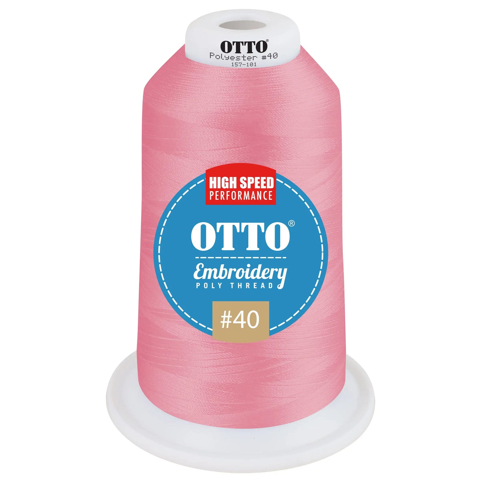 Otto 157-101 Embroidery Poly Thread #40 5,500 Yd. King Cone - 3493 - 7 3/8’’ - 5/8’’