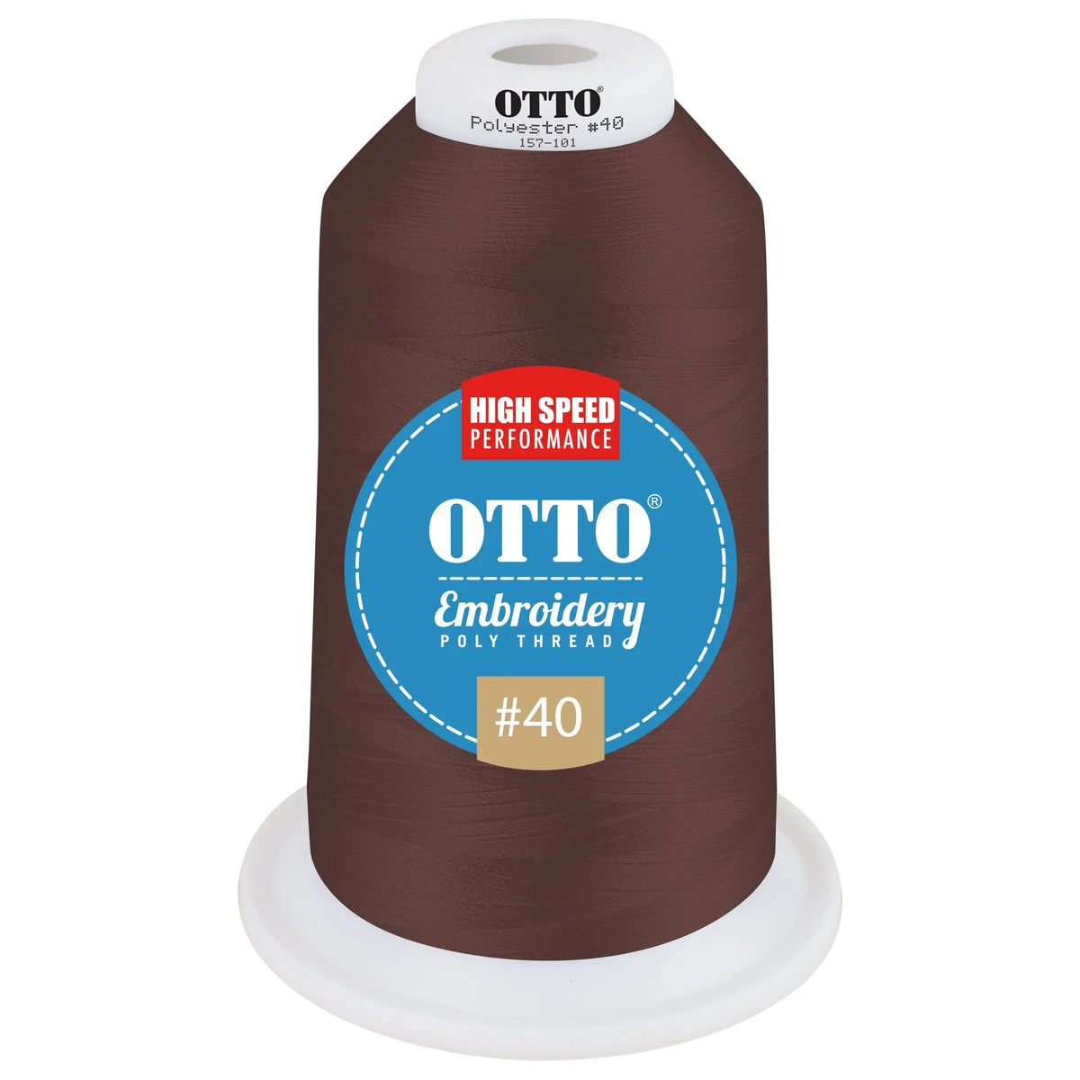 Otto 157-101 Embroidery Poly Thread #40 5,500 Yd. King Cone - 3497 - 7 3/8’’ - 5/8’’