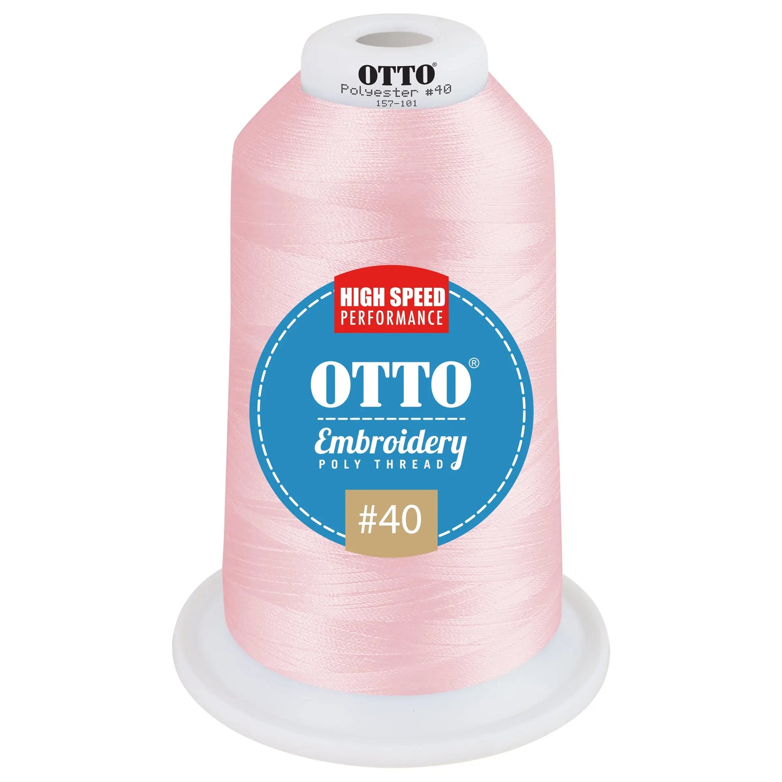 Otto 157-101 Embroidery Poly Thread #40 5,500 Yd. King Cone - 3501 - 7 3/8’’ - 5/8’’