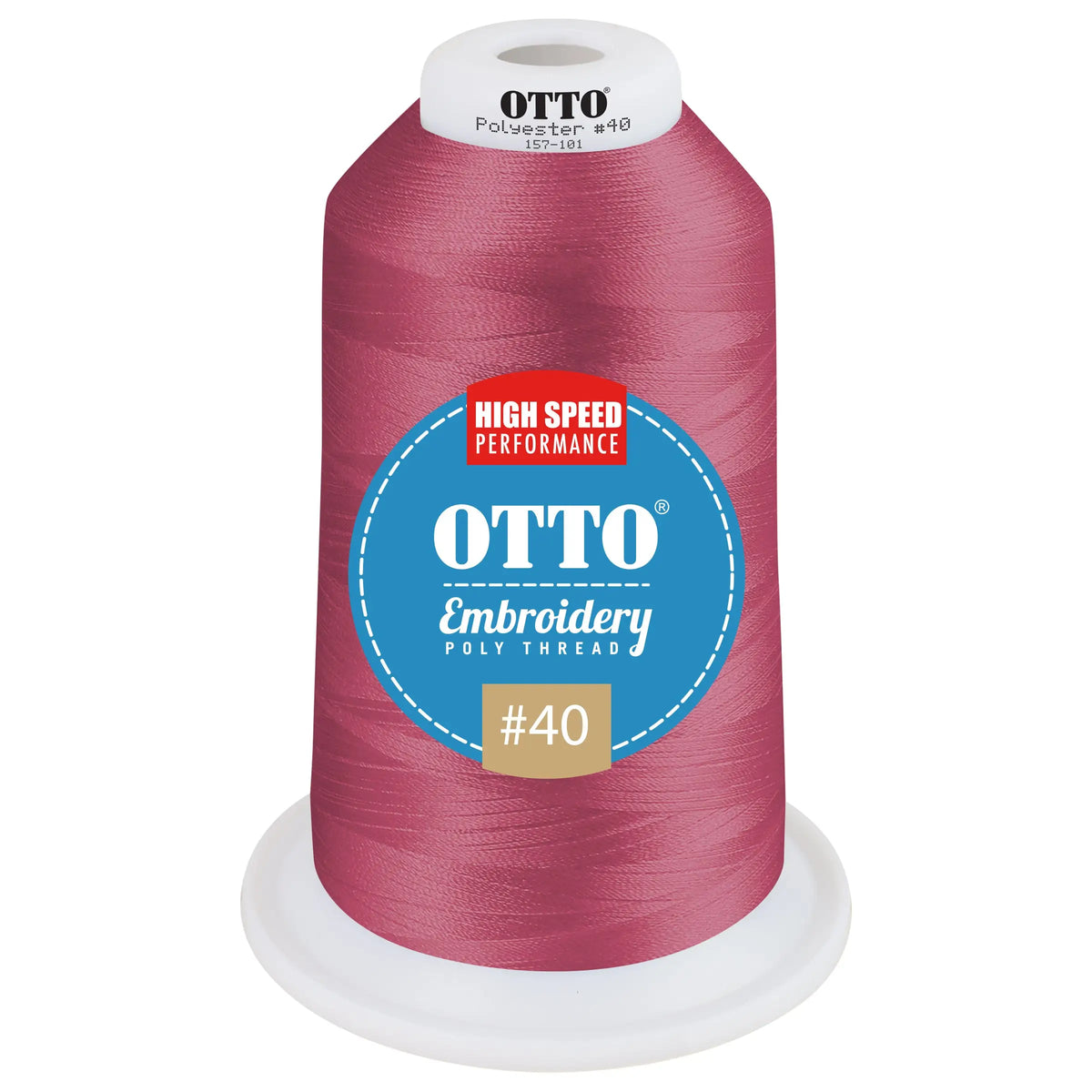 Otto 157-101 Embroidery Poly Thread #40 5,500 Yd. King Cone - 3506 - 7 3/8’’ - 5/8’’
