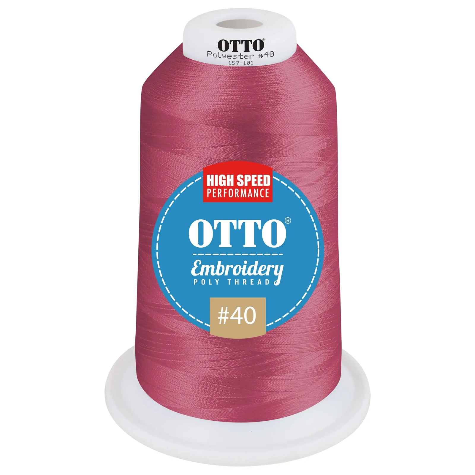 Otto 157-101 Embroidery Poly Thread #40 5,500 Yd. King Cone - 3506 - 7 3/8’’ - 5/8’’