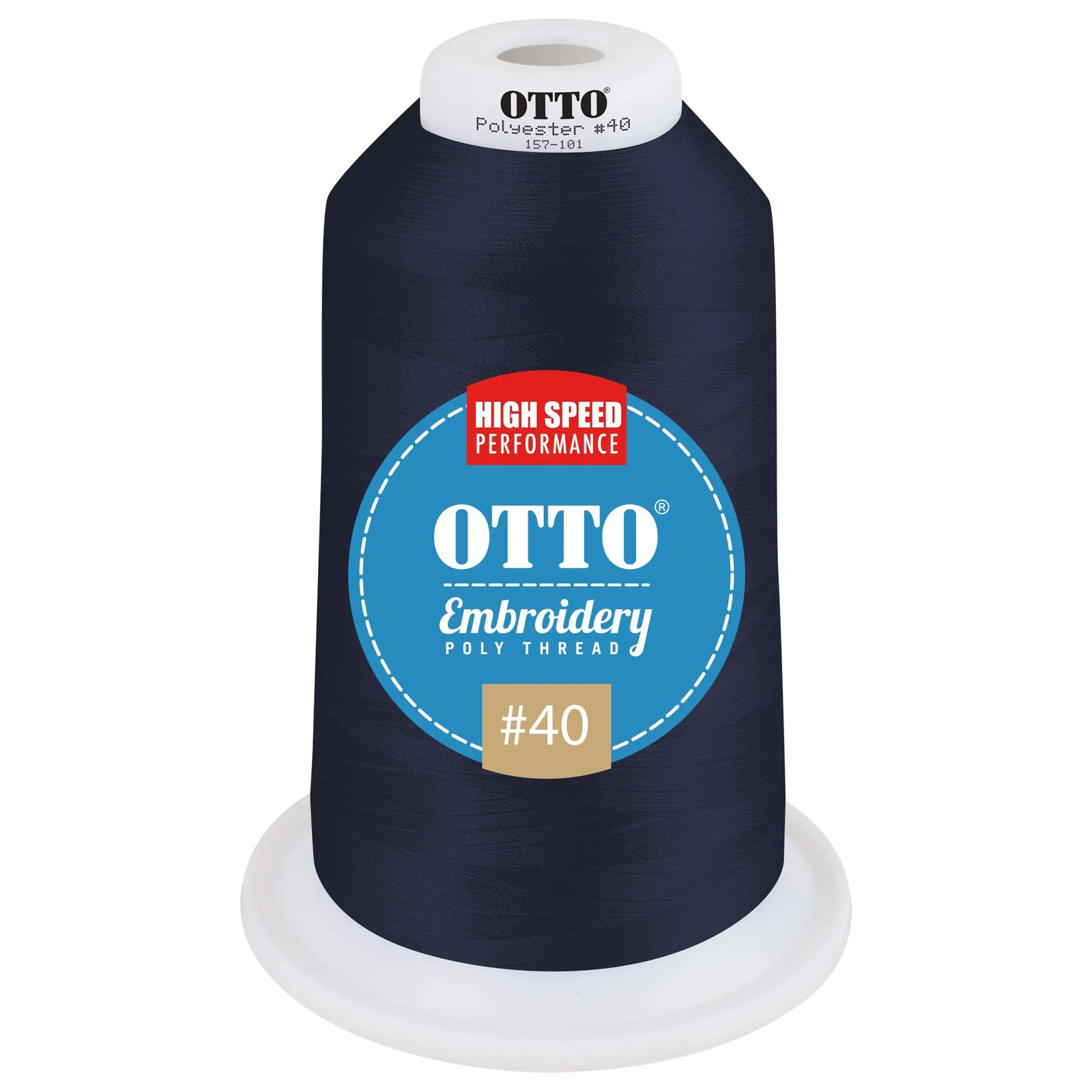 Otto 157-101 Embroidery Poly Thread #40 5,500 Yd. King Cone - 3532 - 7 3/8’’ - 5/8’’