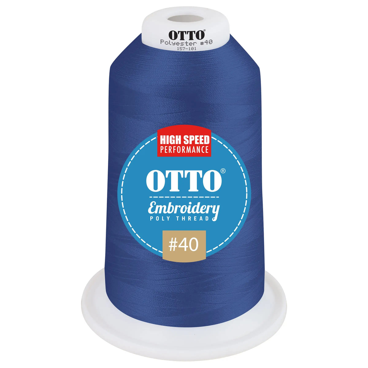 Otto 157-101 Embroidery Poly Thread #40 5,500 Yd. King Cone - 3534 - 7 3/8’’ - 5/8’’