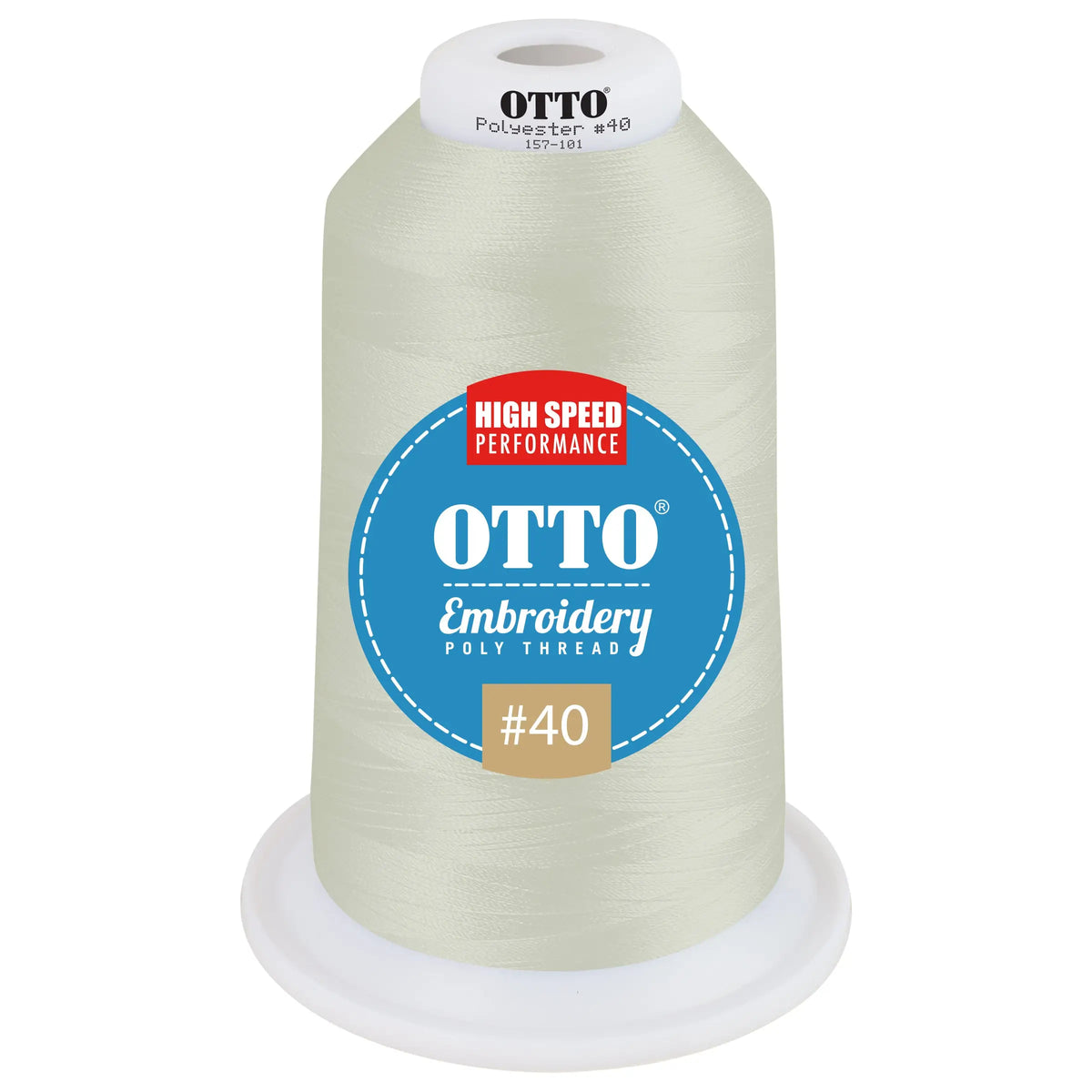 Otto 157-101 Embroidery Poly Thread #40 5,500 Yd. King Cone - 3538 - 7 3/8’’ - 5/8’’