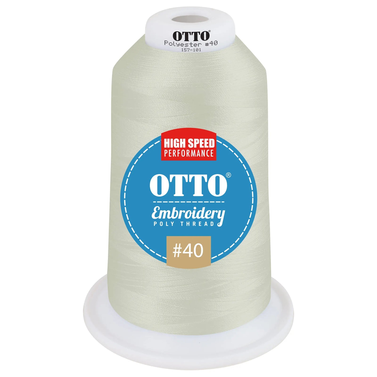 Otto 157-101 Embroidery Poly Thread #40 5,500 Yd. King Cone - 3538 - 7 3/8’’ - 5/8’’