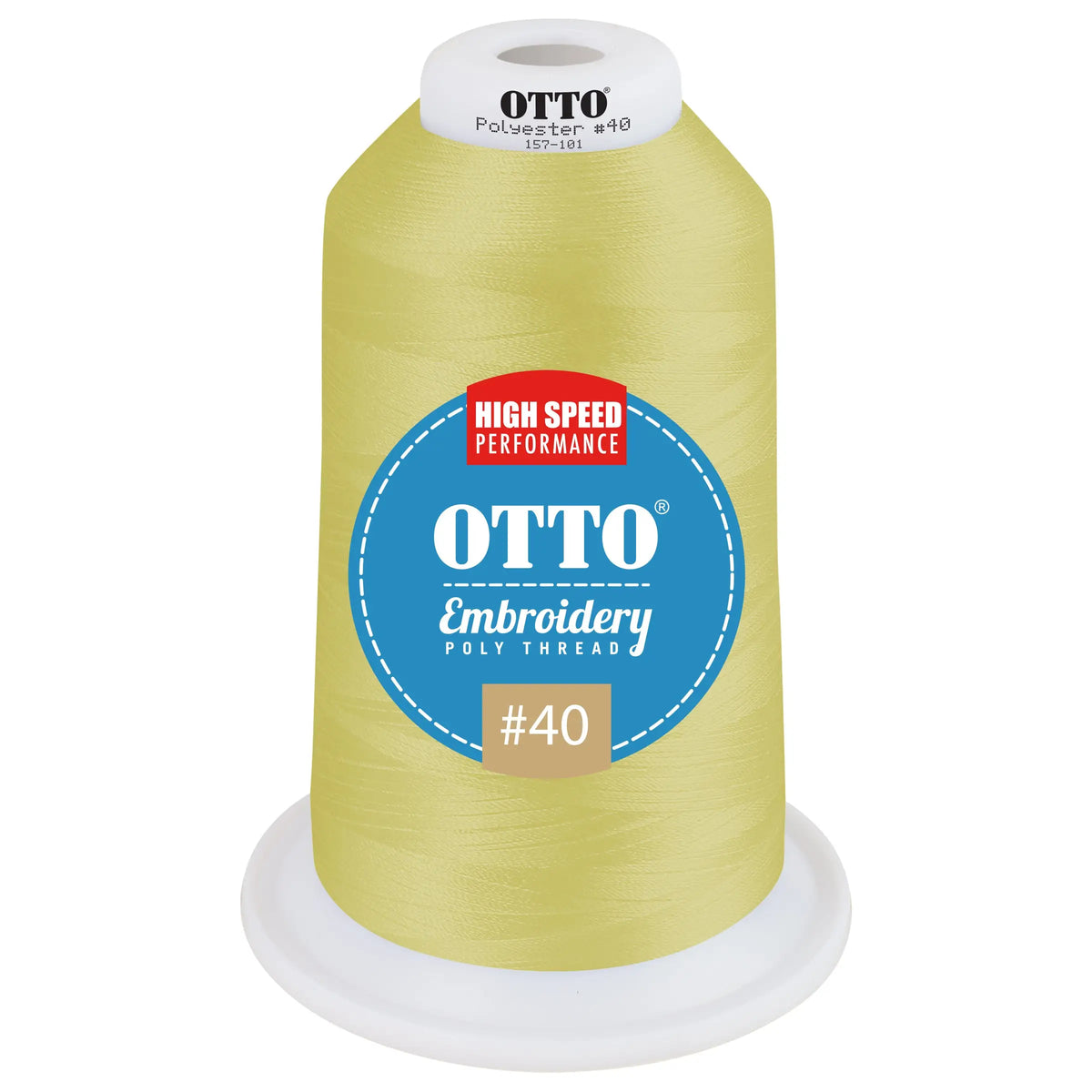 Otto 157-101 Embroidery Poly Thread #40 5,500 Yd. King Cone - 3617 - 7 3/8’’ - 5/8’’