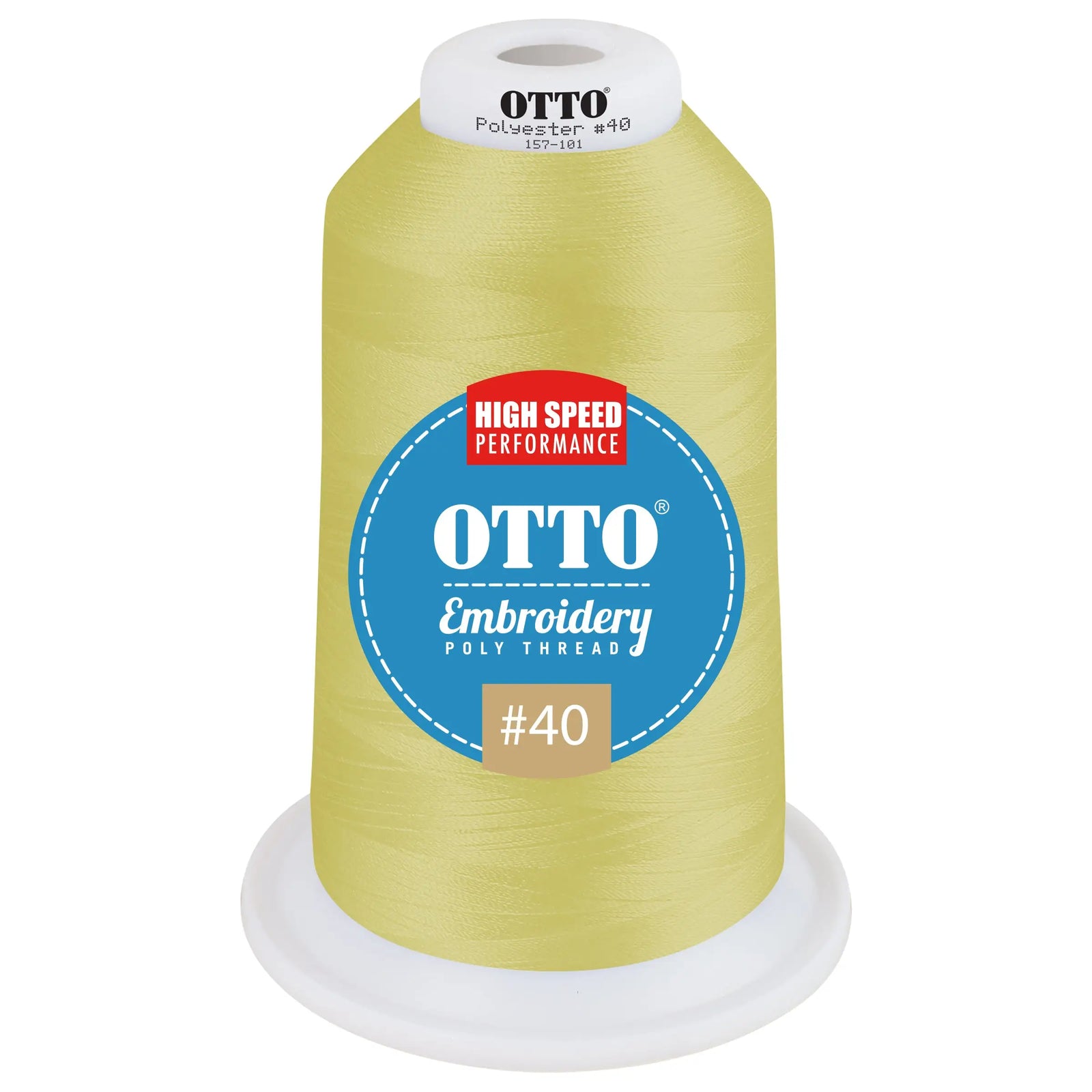 Otto 157-101 Embroidery Poly Thread #40 5,500 Yd. King Cone - 3617 - 7 3/8’’ - 5/8’’