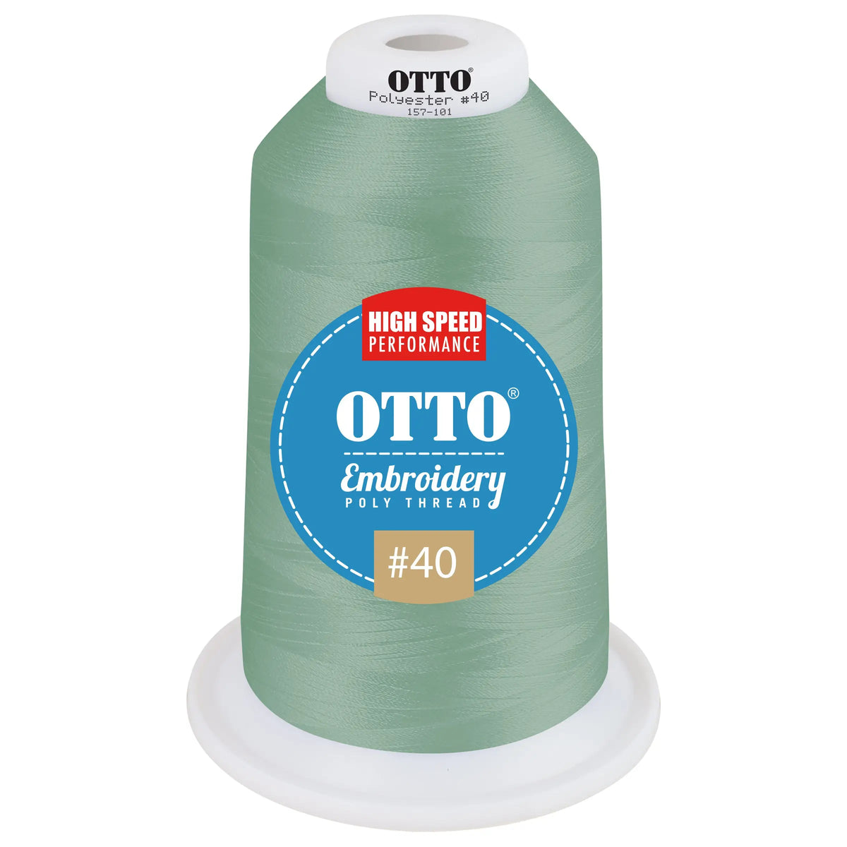 Otto 157-101 Embroidery Poly Thread #40 5,500 Yd. King Cone - 3624 - 7 3/8’’ - 5/8’’