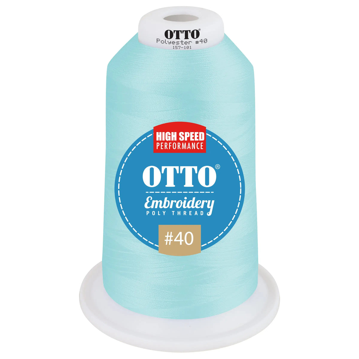 Otto 157-101 Embroidery Poly Thread #40 5,500 Yd. King Cone - 3635 - 7 3/8’’ - 5/8’’