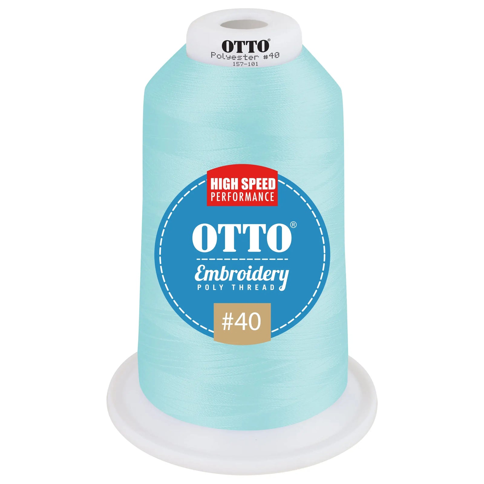 Otto 157-101 Embroidery Poly Thread #40 5,500 Yd. King Cone - 3635 - 7 3/8’’ - 5/8’’