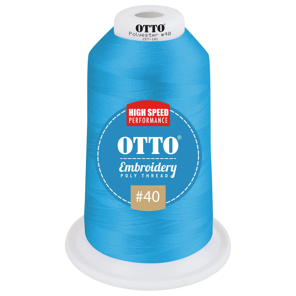 Otto 157-101 Embroidery Poly Thread #40 5,500 Yd. King Cone - 3639 - 7 3/8’’ - 5/8’’
