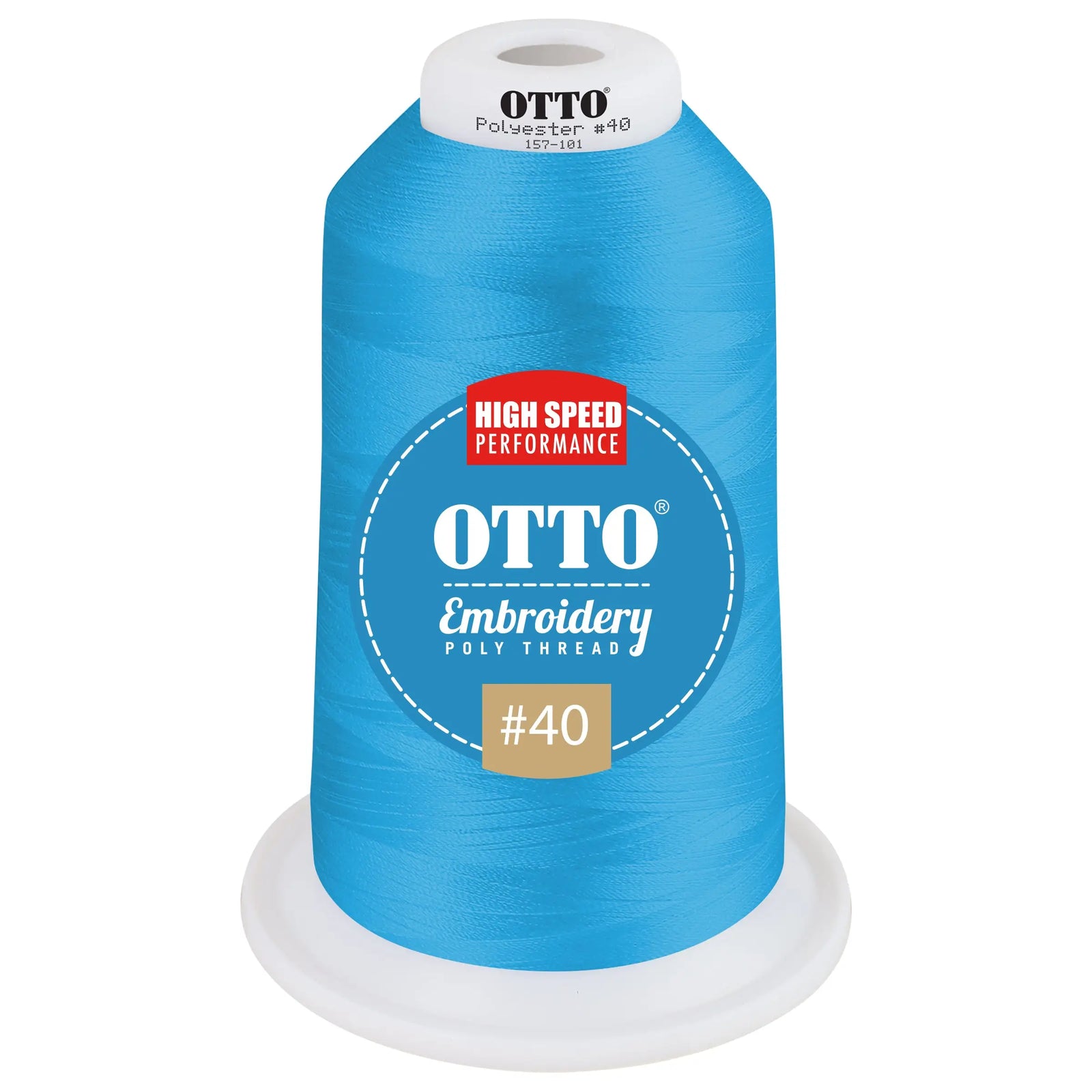 Otto 157-101 Embroidery Poly Thread #40 5,500 Yd. King Cone - 3639 - 7 3/8’’ - 5/8’’