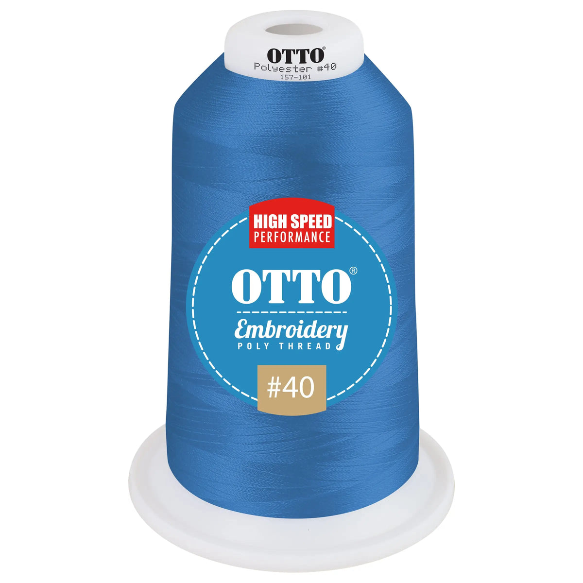 Otto 157-101 Embroidery Poly Thread #40 5,500 Yd. King Cone - 3647 - 7 3/8’’ - 5/8’’