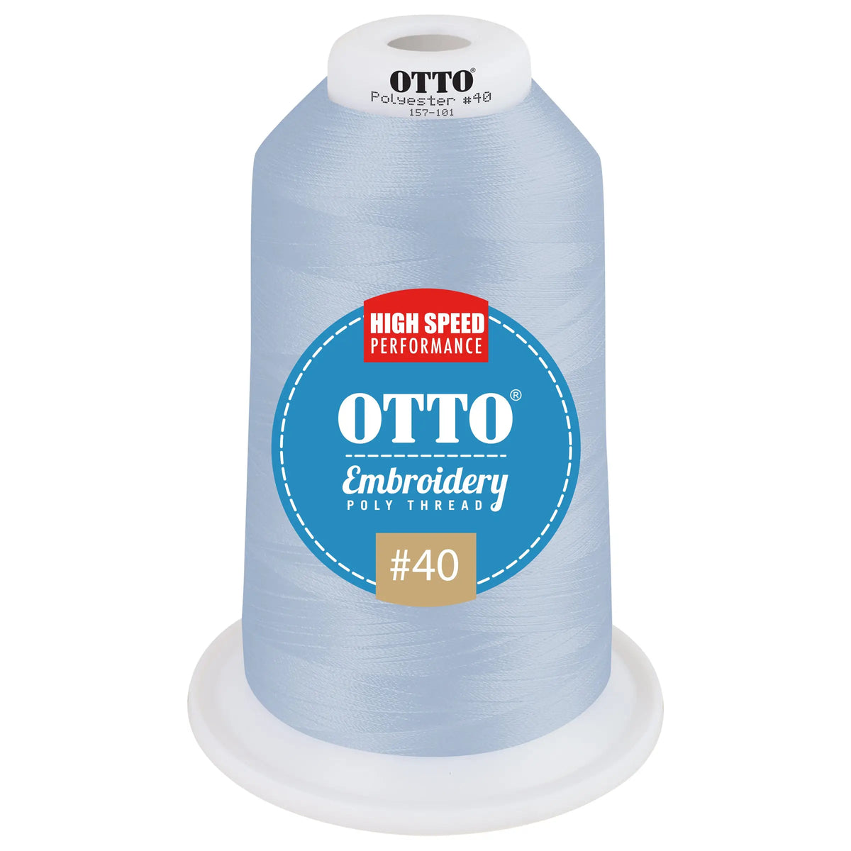 Otto 157-101 Embroidery Poly Thread #40 5,500 Yd. King Cone - 3651 - 7 3/8’’ - 5/8’’