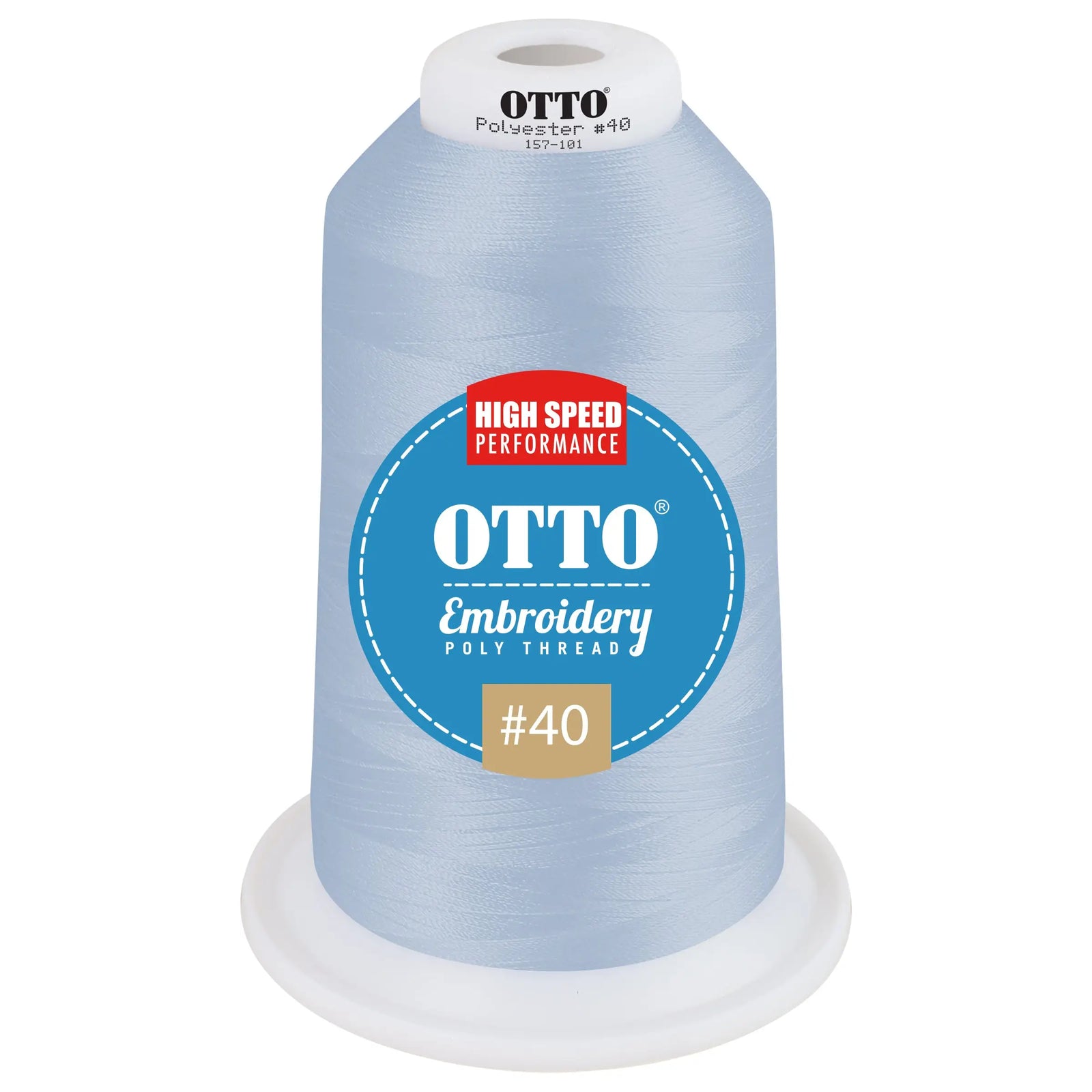 Otto 157-101 Embroidery Poly Thread #40 5,500 Yd. King Cone - 3651 - 7 3/8’’ - 5/8’’