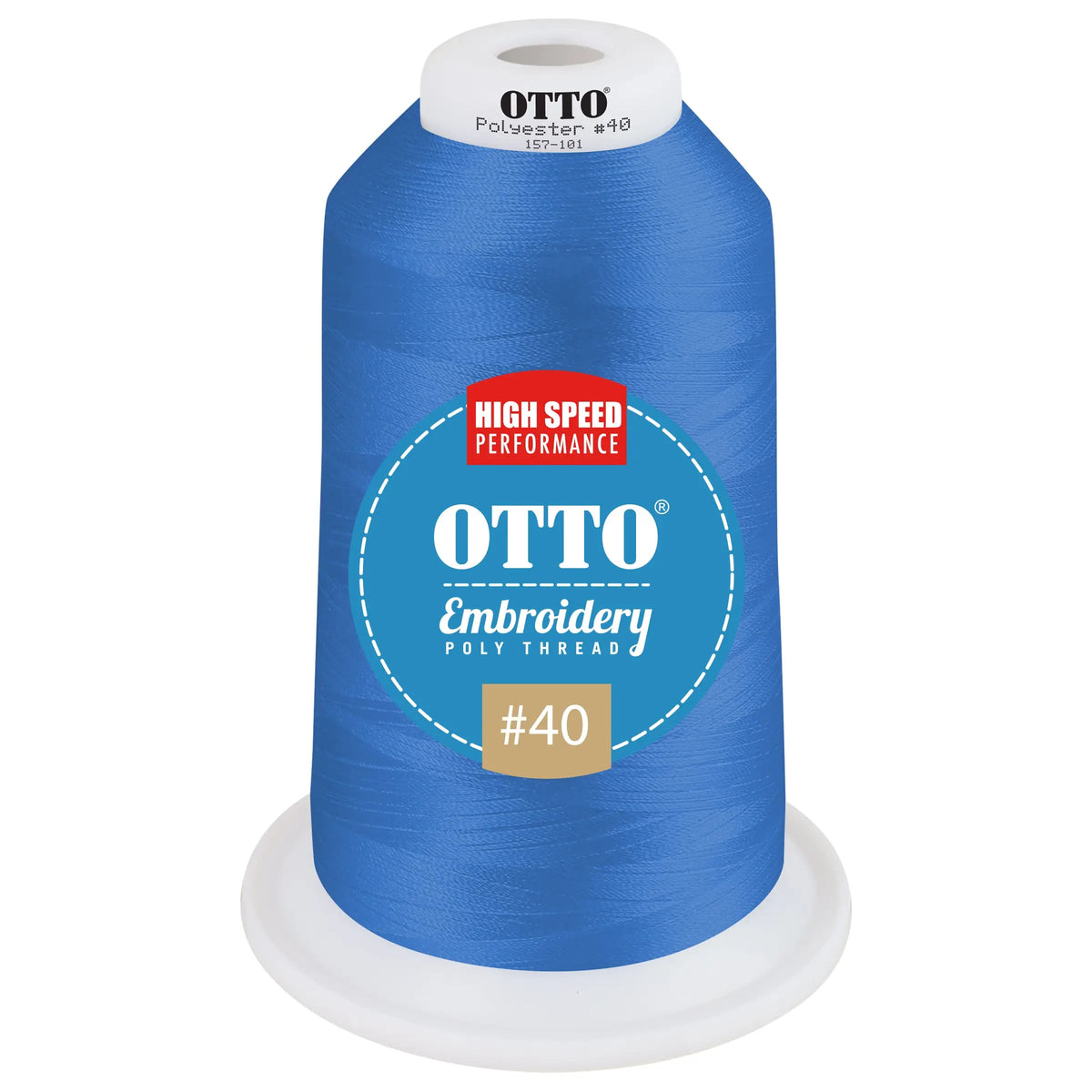 Otto 157-101 Embroidery Poly Thread #40 5,500 Yd. King Cone - 3653 - 7 3/8’’ - 5/8’’